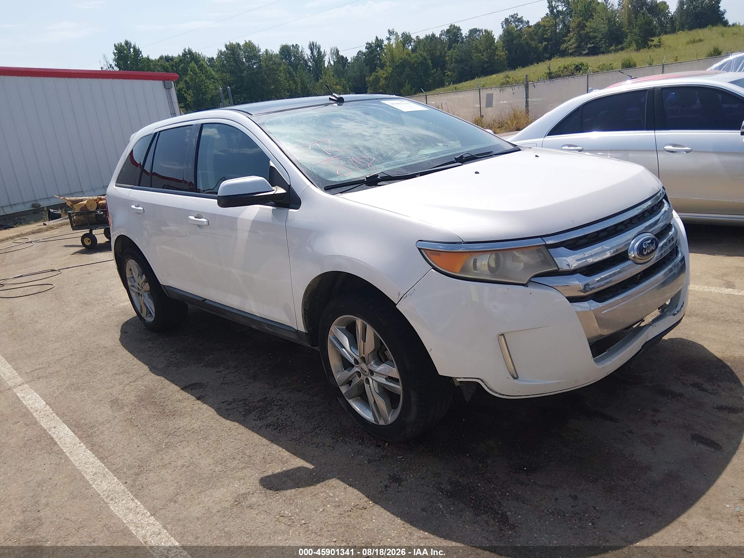 2013 Ford Edge Sel White vin: 2FMDK3JC8DBA85465