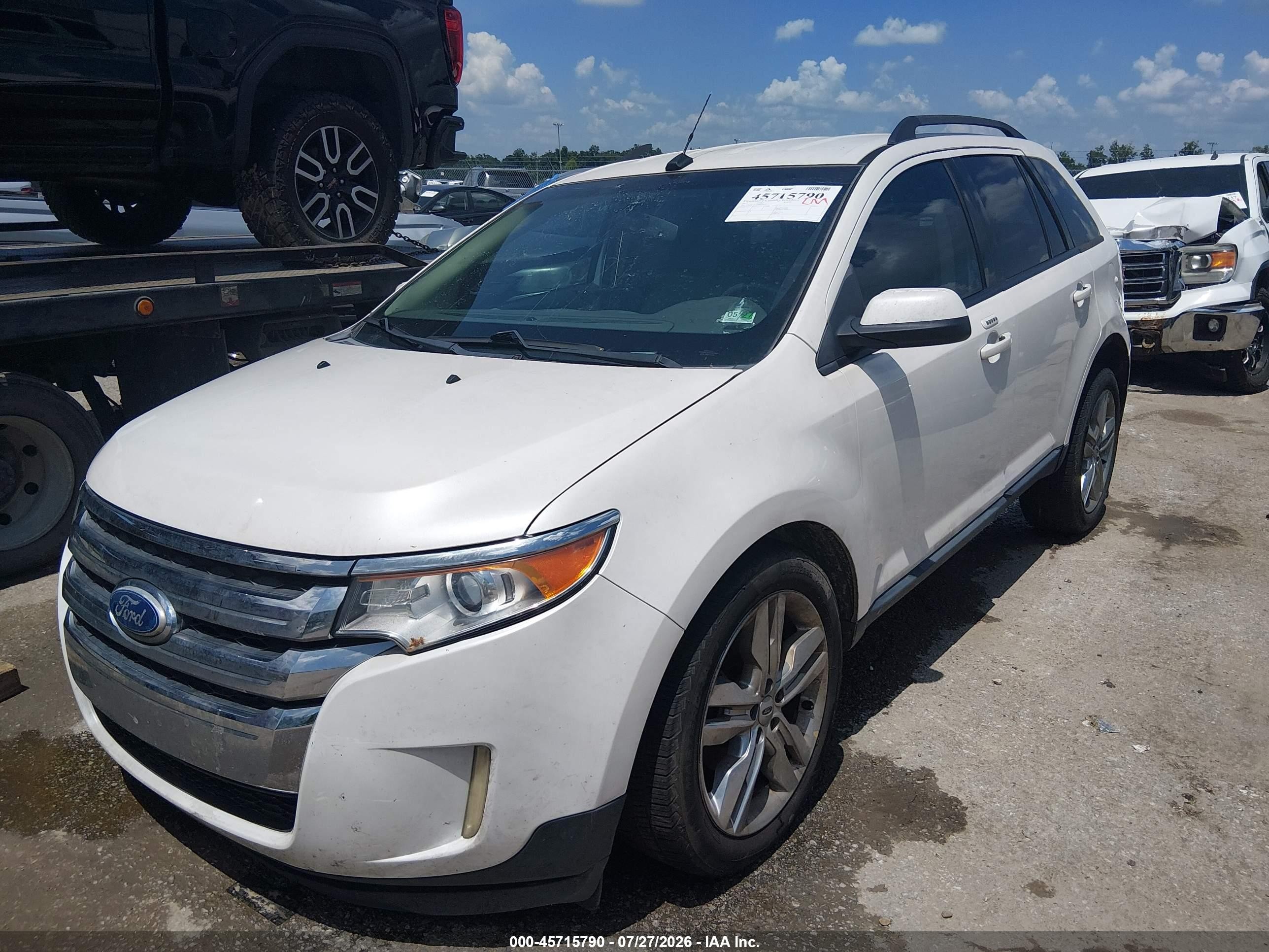 2013 Ford Edge Sel White vin: 2FMDK3JC8DBB29674