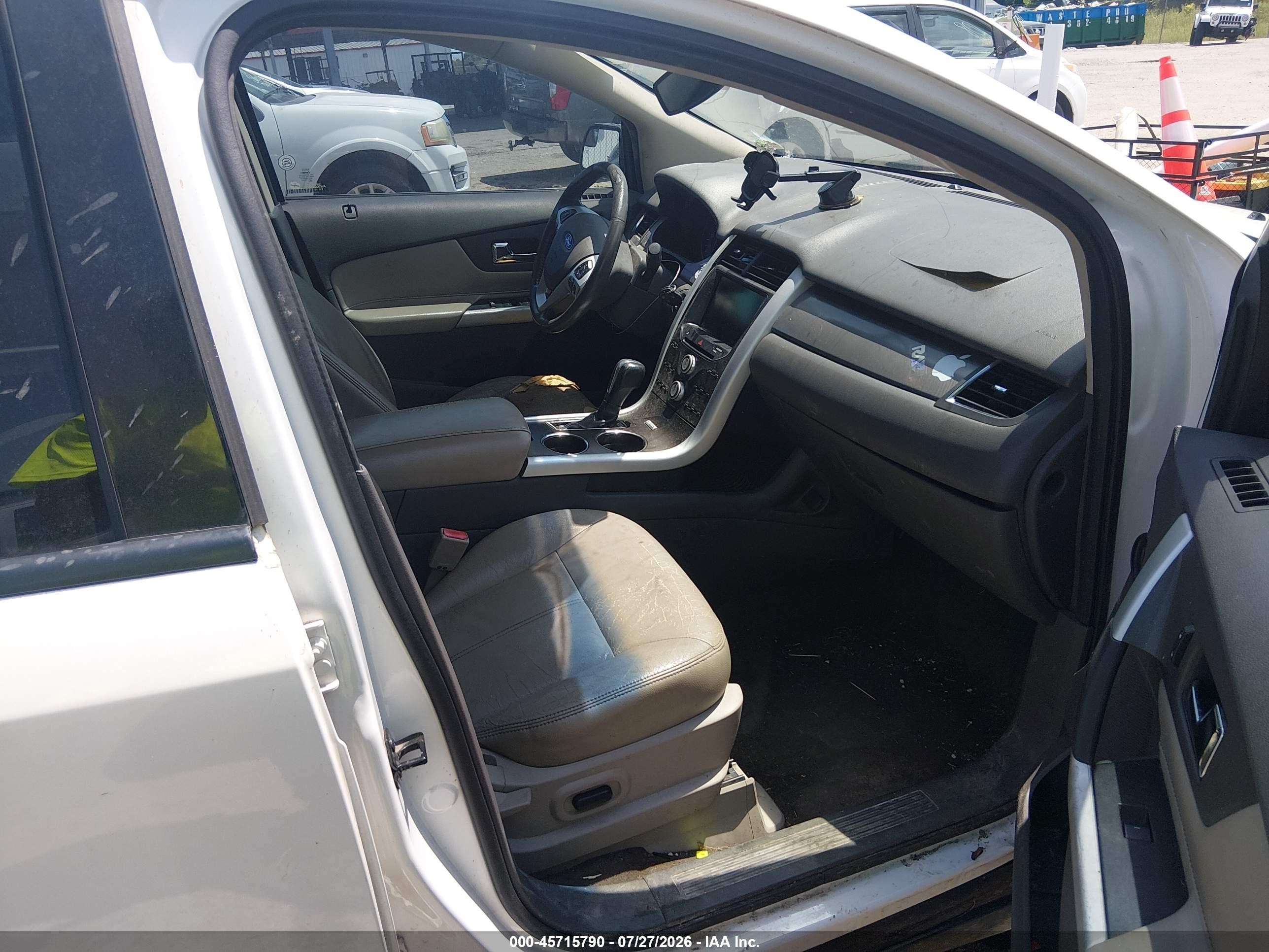 2013 Ford Edge Sel White vin: 2FMDK3JC8DBB29674