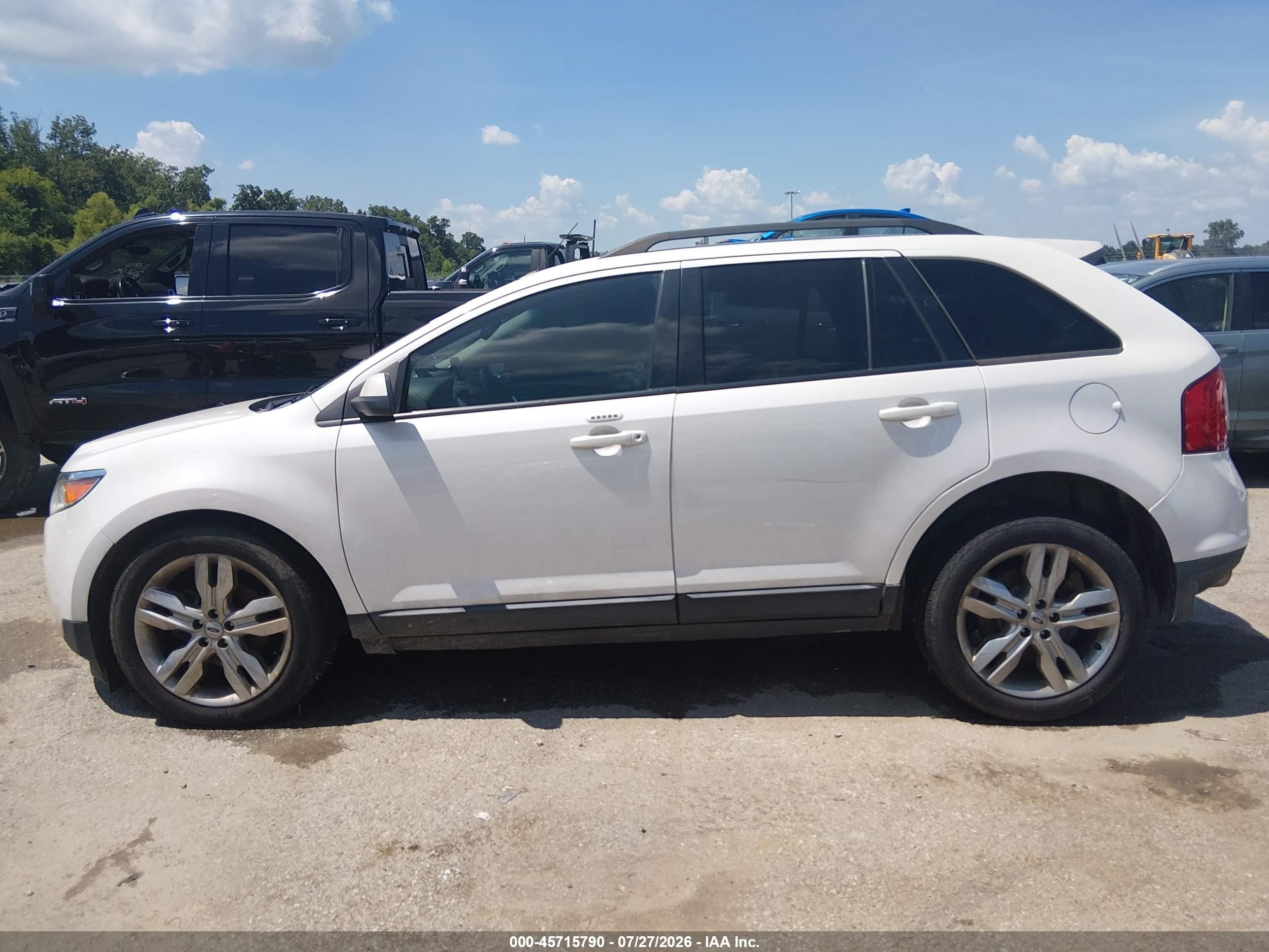 2013 Ford Edge Sel White vin: 2FMDK3JC8DBB29674
