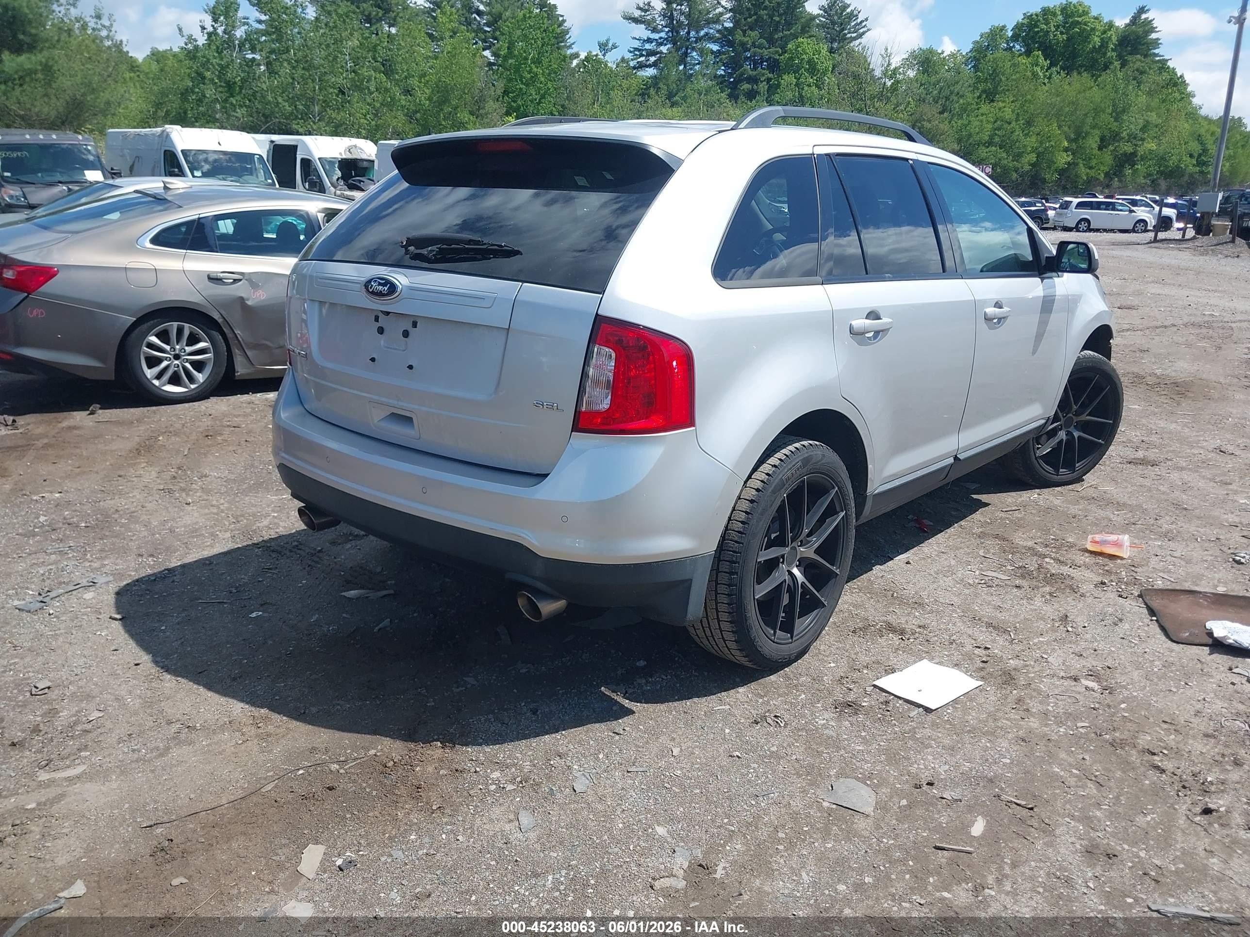 2013 Ford Edge Sel Silver vin: 2FMDK3JC8DBB56843