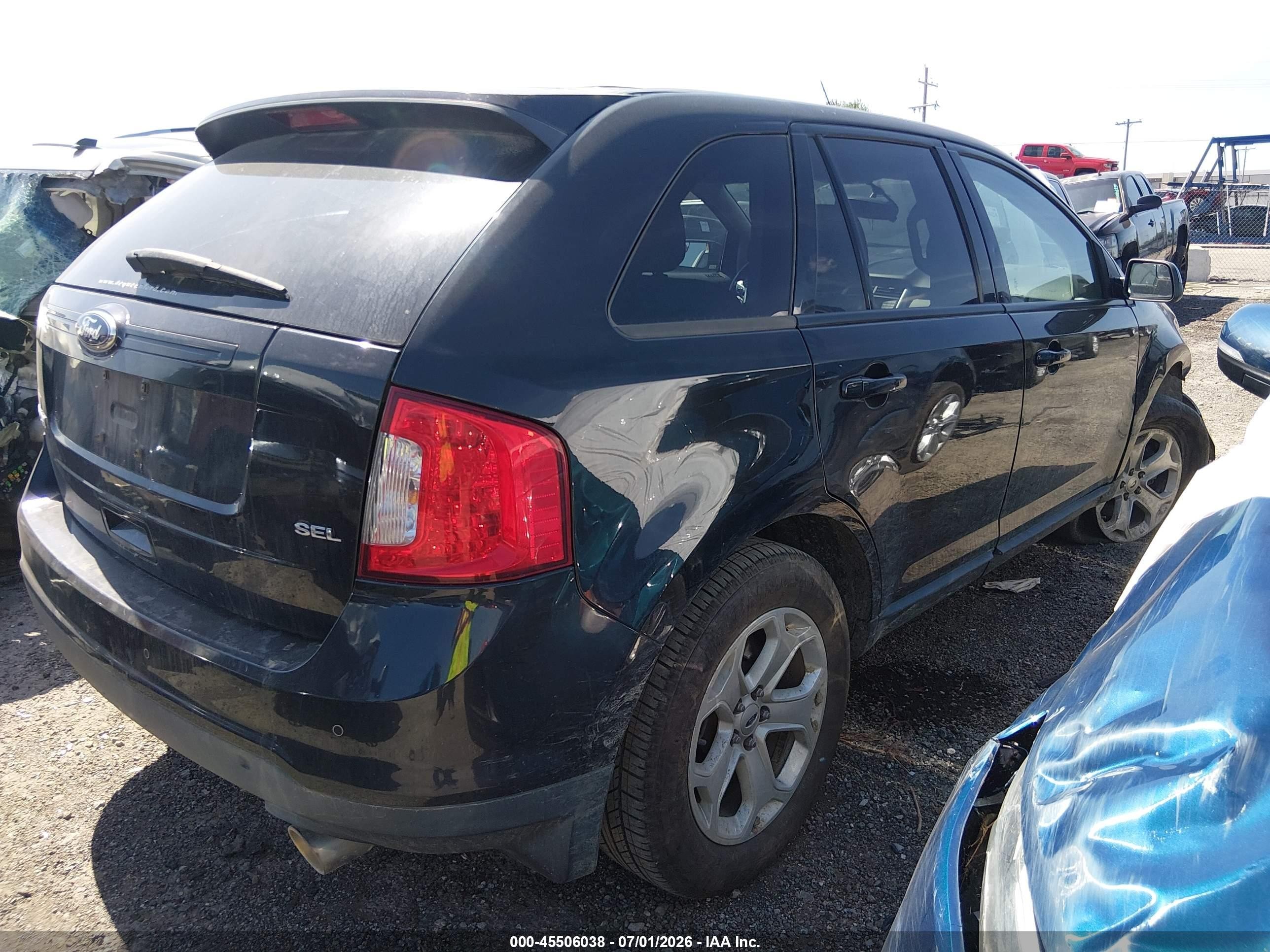 2013 Ford Edge Sel Black vin: 2FMDK3JC8DBB66241