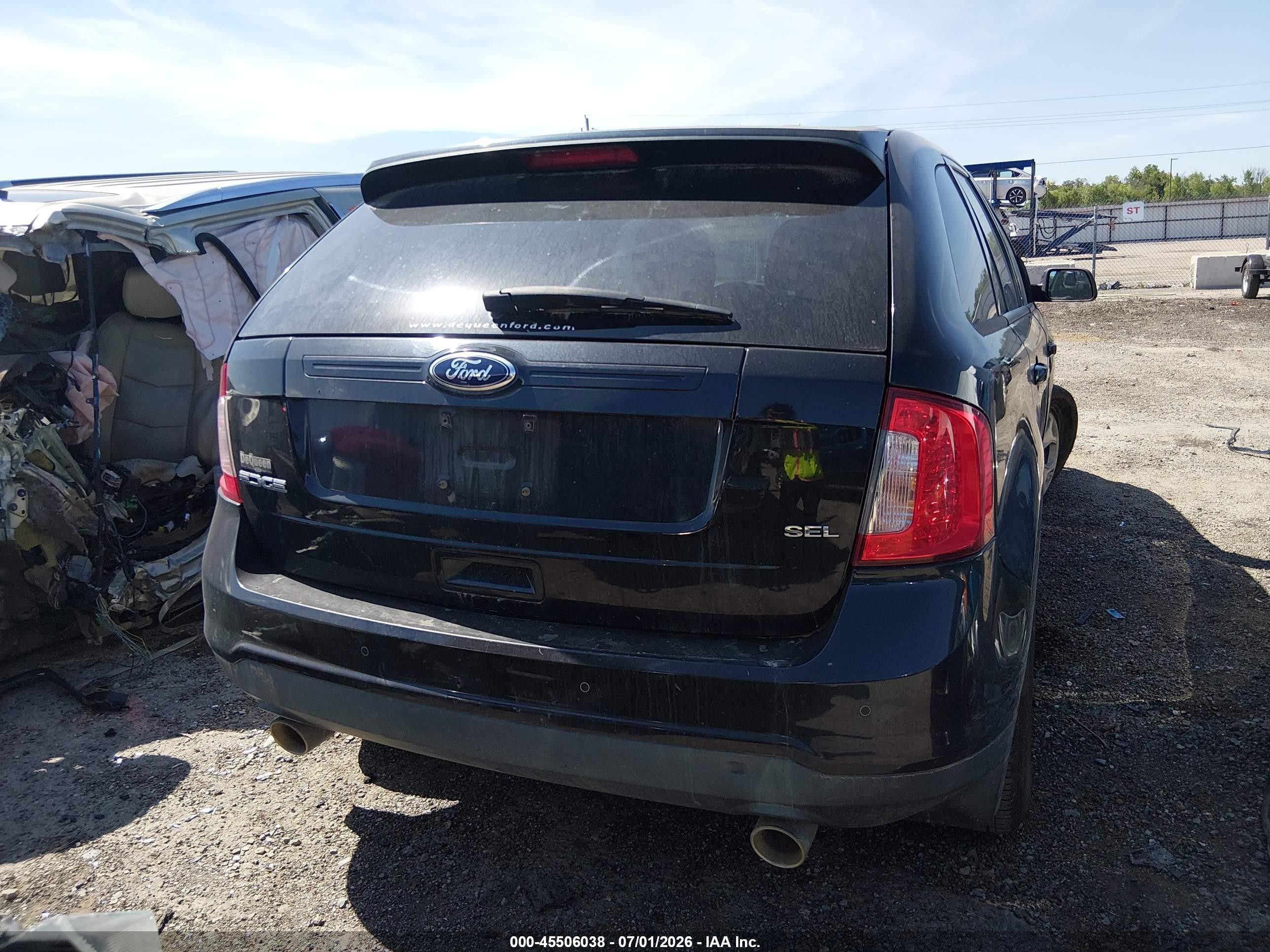2013 Ford Edge Sel Black vin: 2FMDK3JC8DBB66241