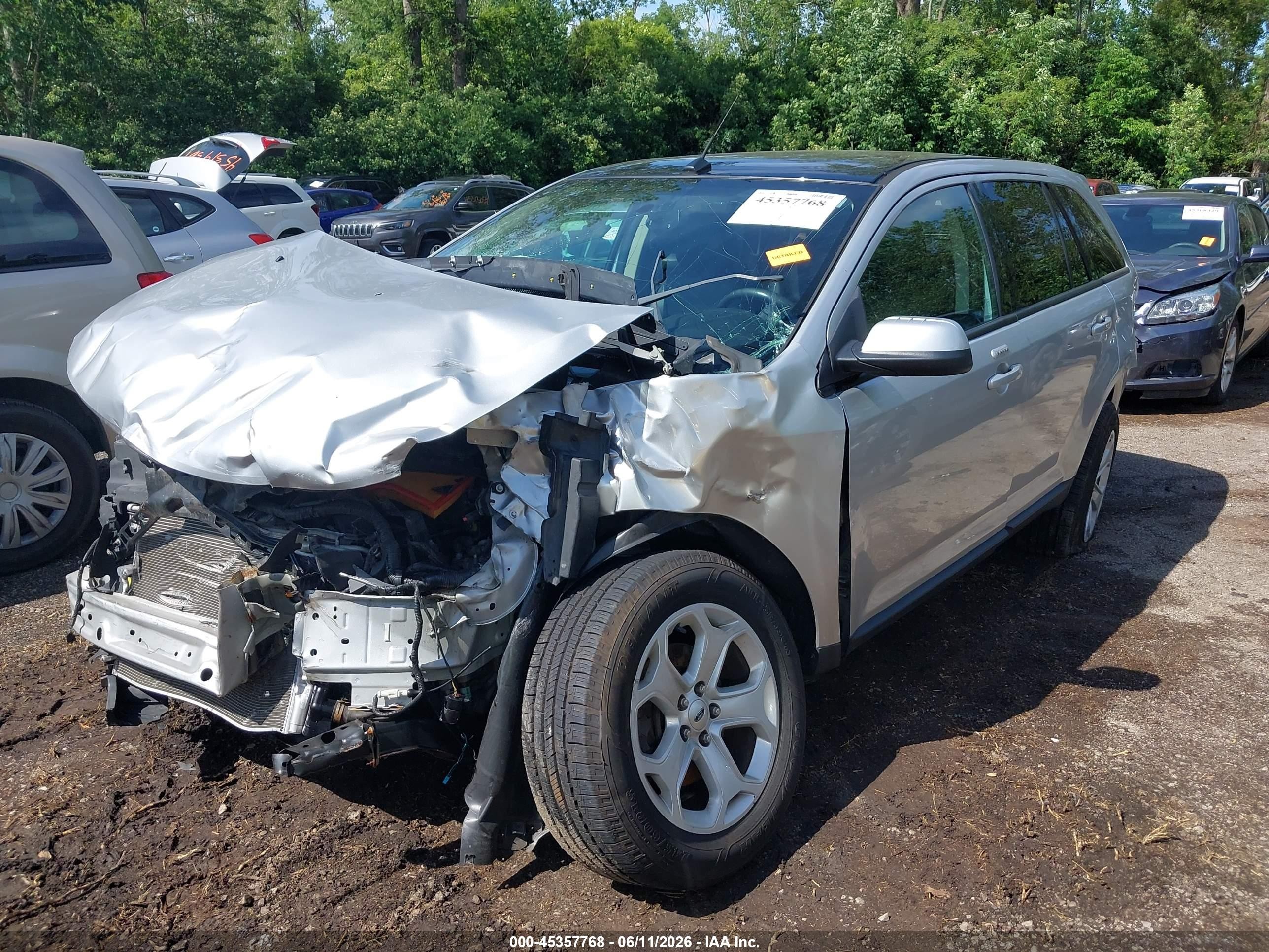 2013 Ford Edge Sel Silver vin: 2FMDK3JC8DBC29466