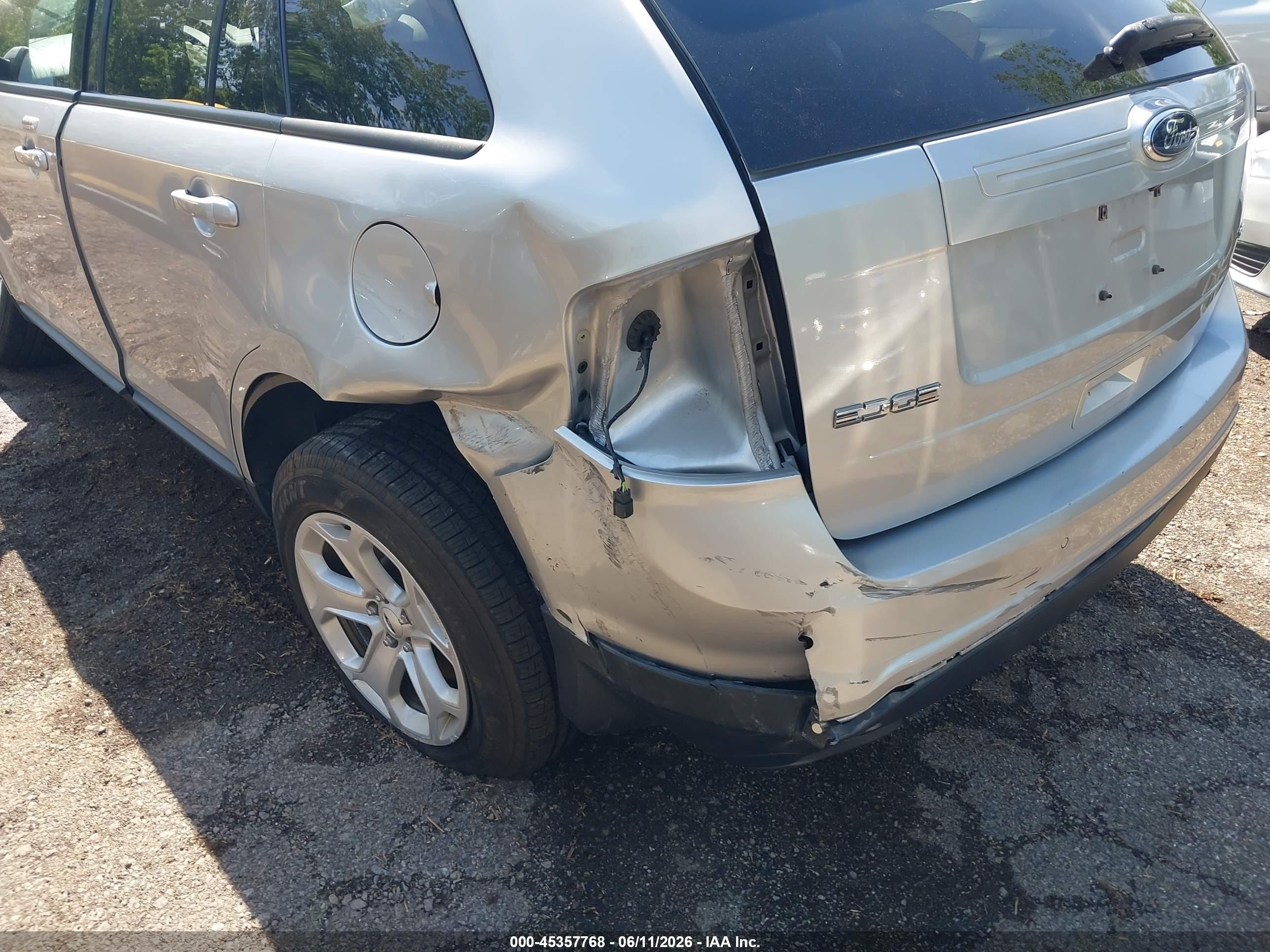 2013 Ford Edge Sel Silver vin: 2FMDK3JC8DBC29466