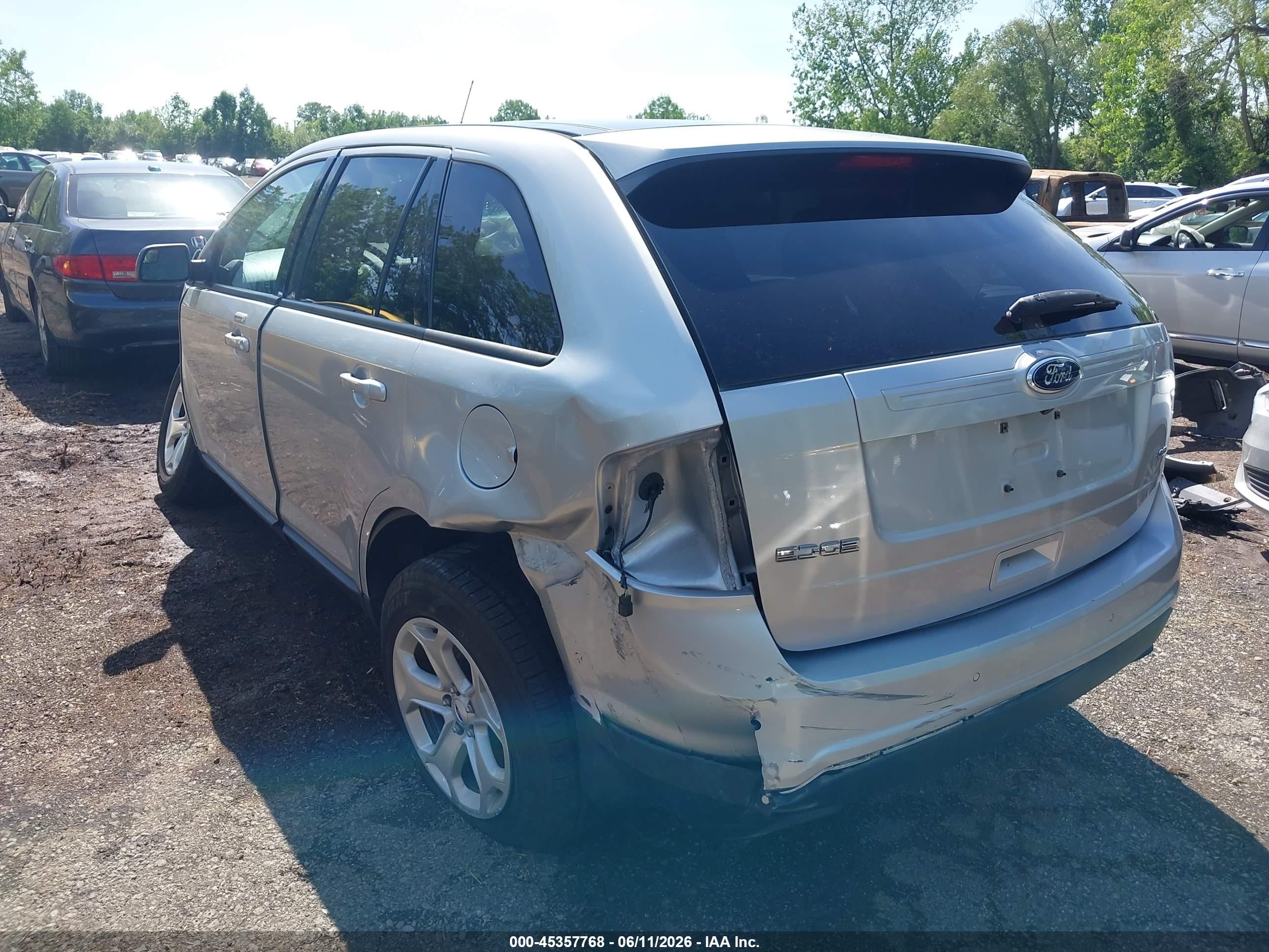 2013 Ford Edge Sel Silver vin: 2FMDK3JC8DBC29466