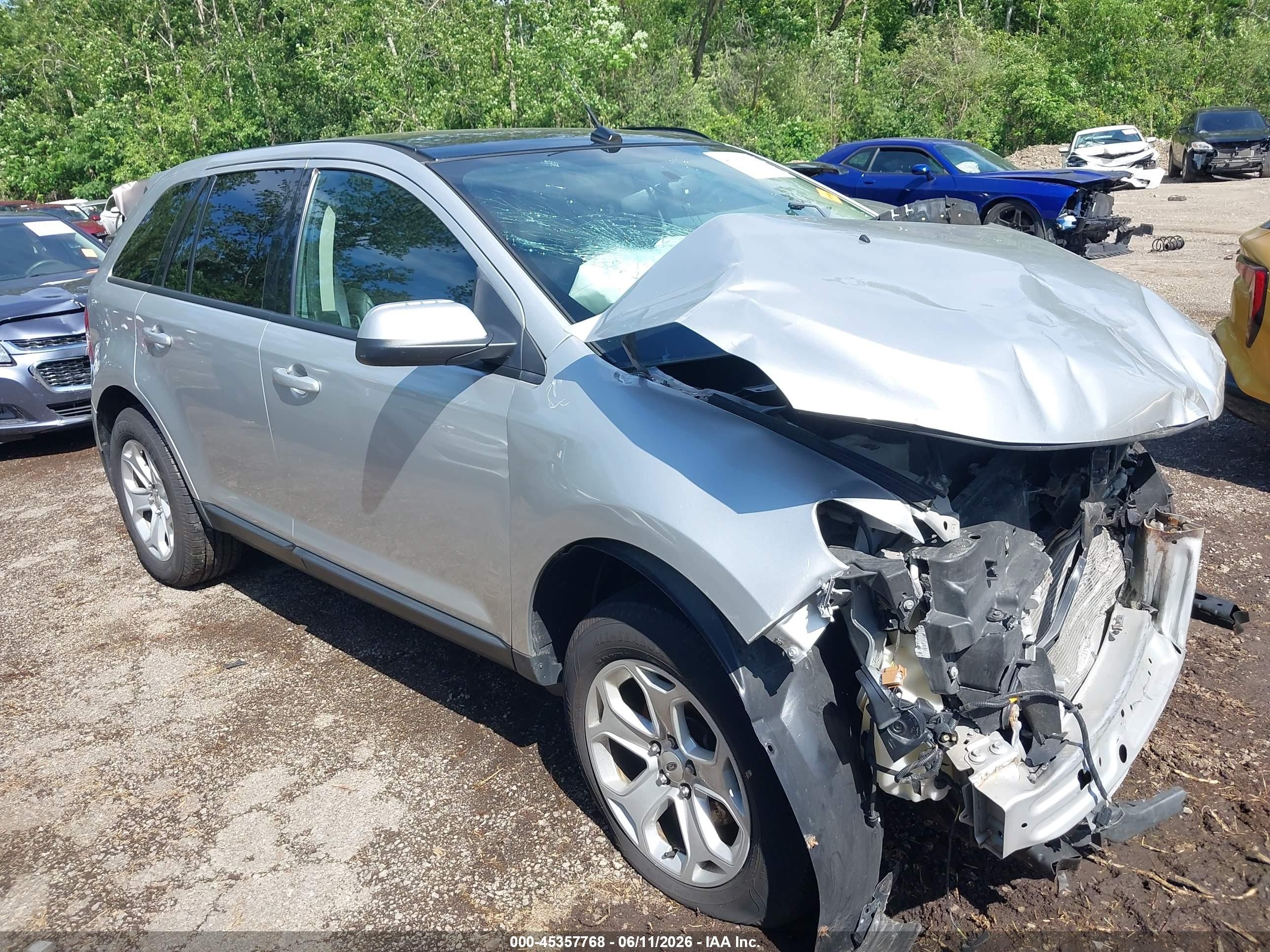 2013 Ford Edge Sel Silver vin: 2FMDK3JC8DBC29466