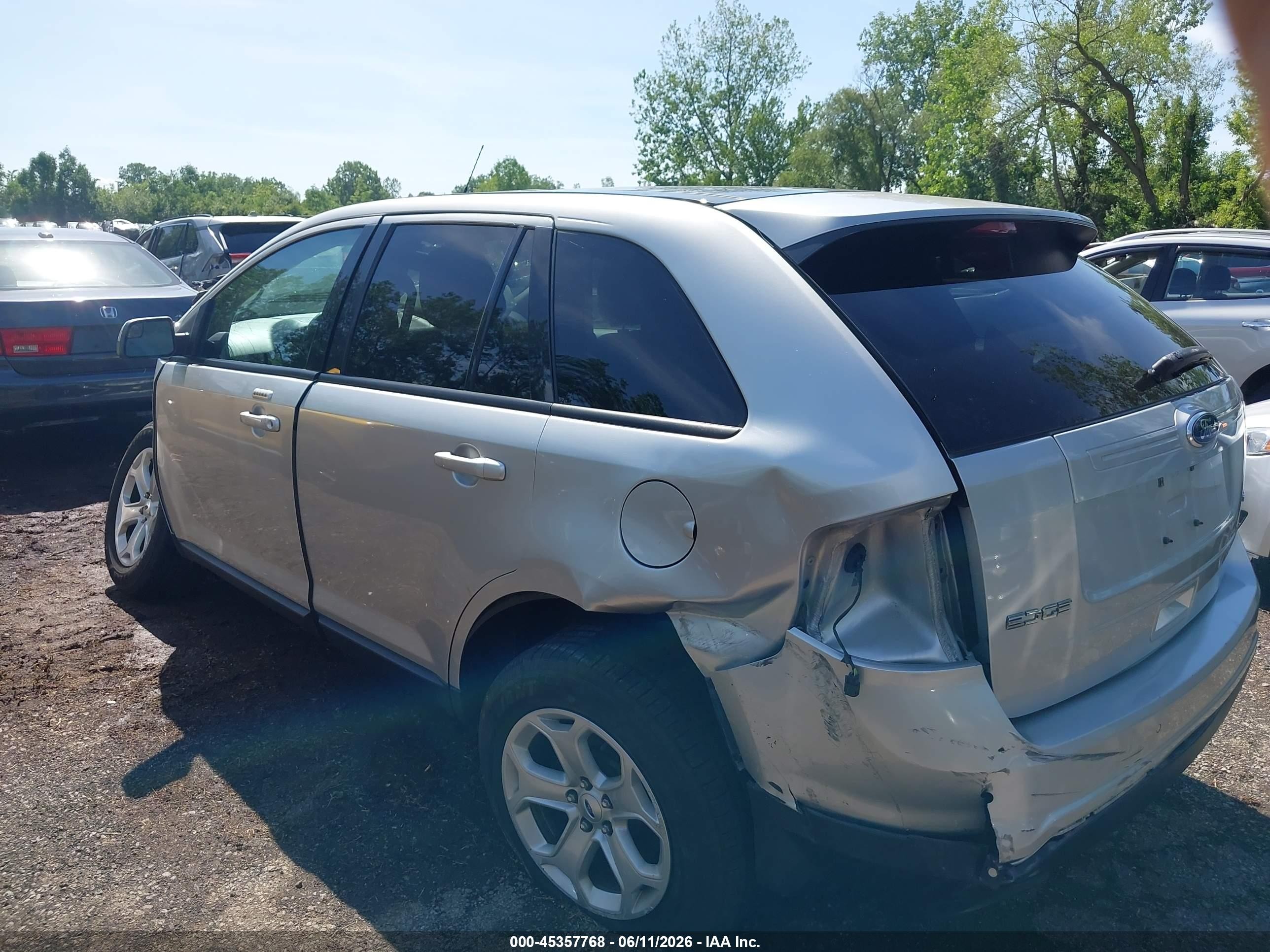 2013 Ford Edge Sel Silver vin: 2FMDK3JC8DBC29466