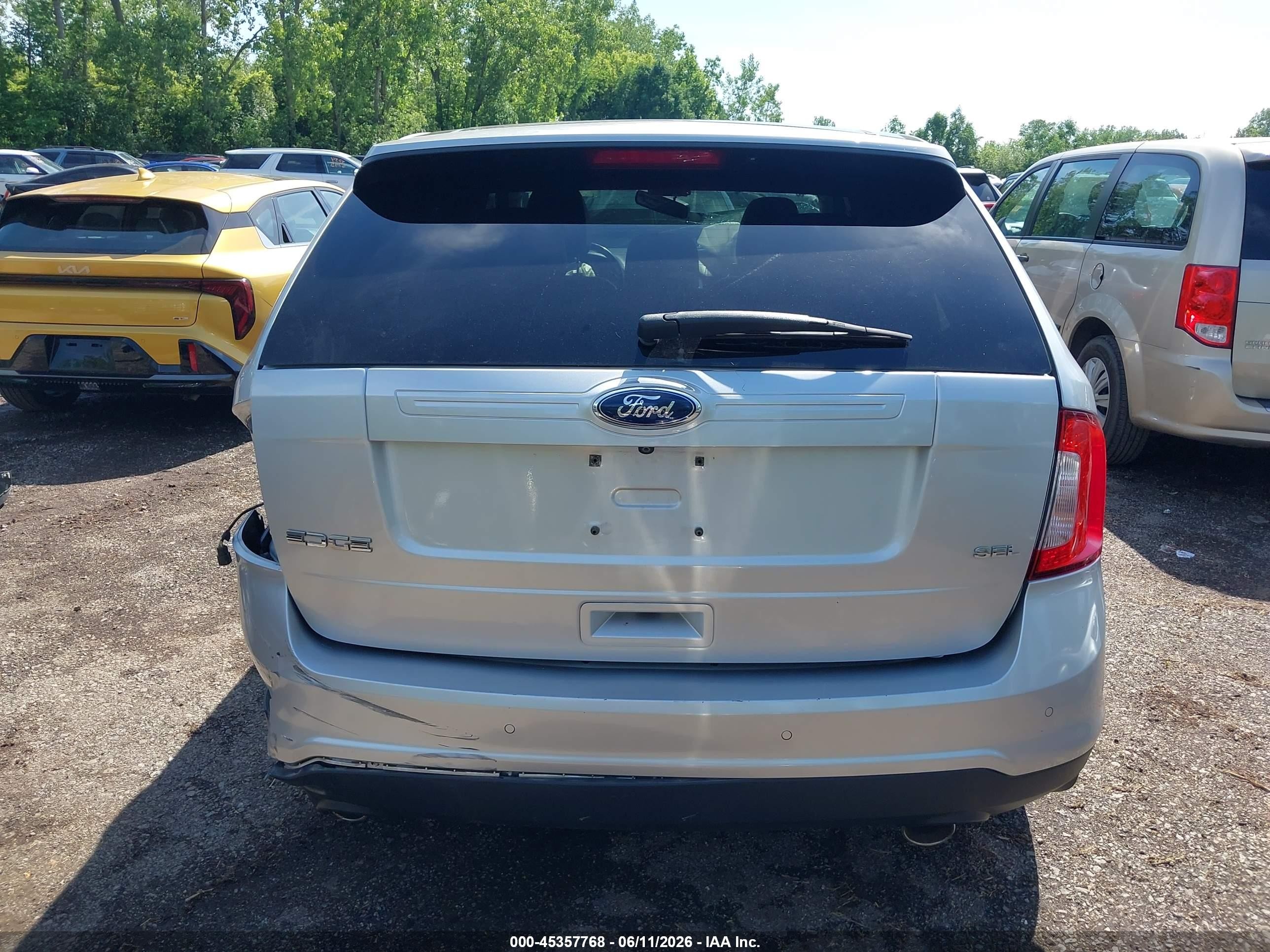 2013 Ford Edge Sel Silver vin: 2FMDK3JC8DBC29466