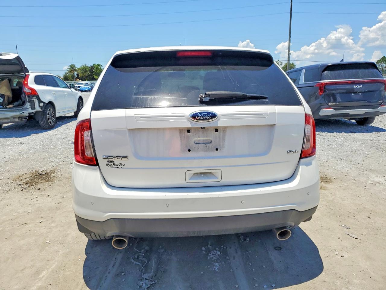 2013 Ford Edge Sel White vin: 2FMDK3JC8DBC91563