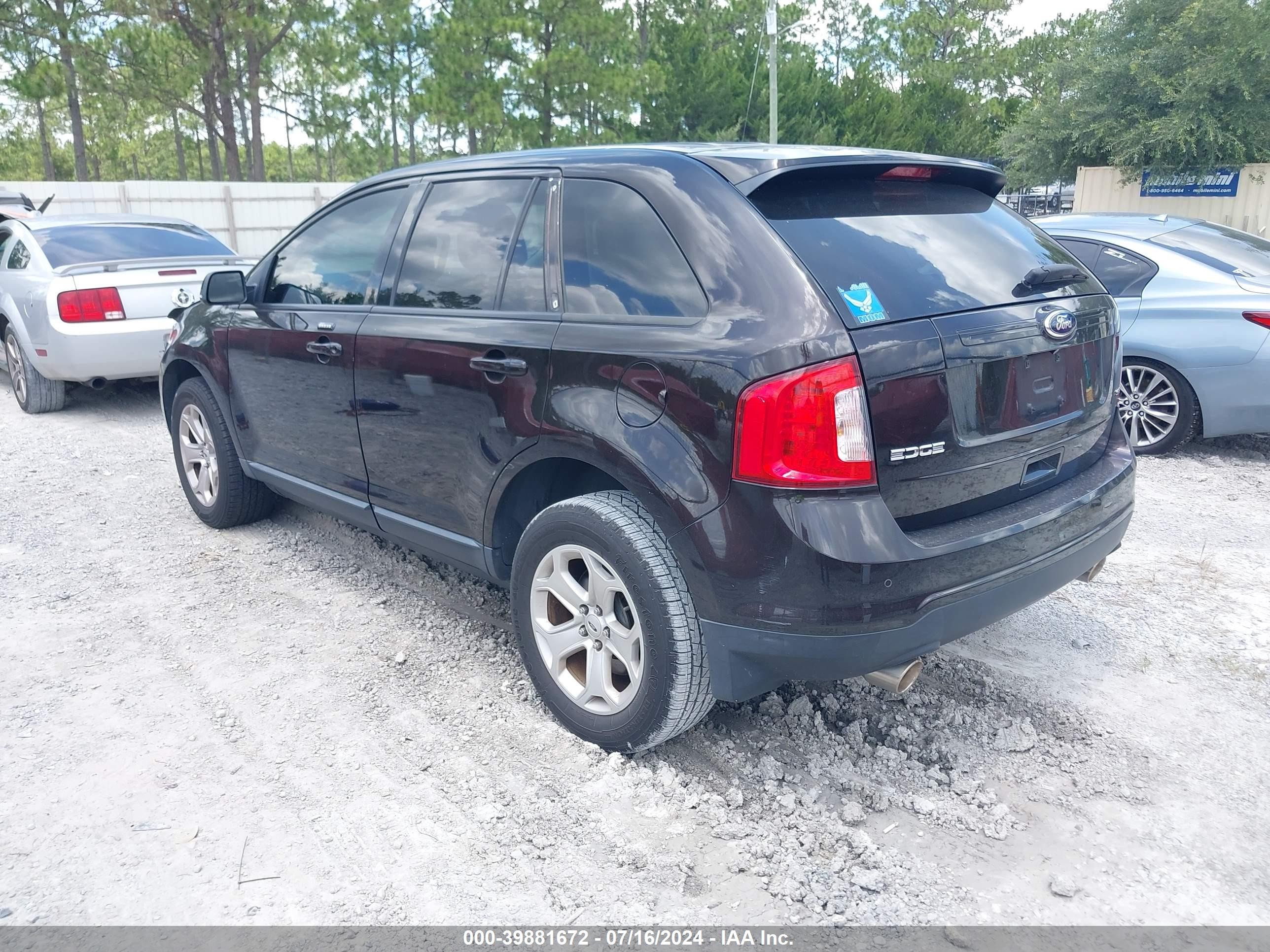 2014 Ford Edge Sel Dark Brown vin: 2FMDK3JC8EBA30645