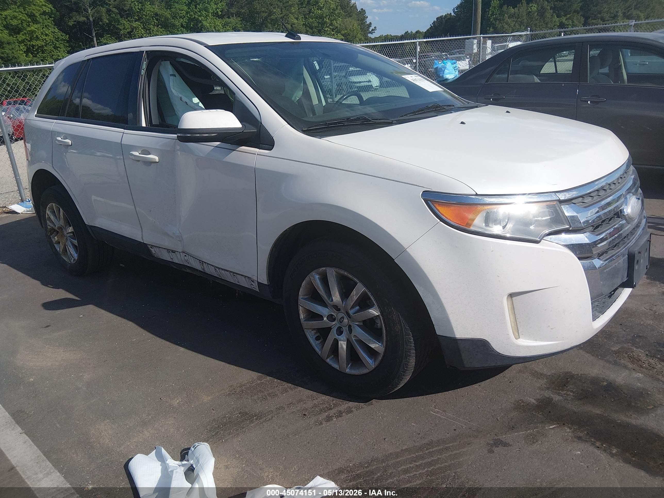 2014 Ford Edge Sel White vin: 2FMDK3JC8EBB45990