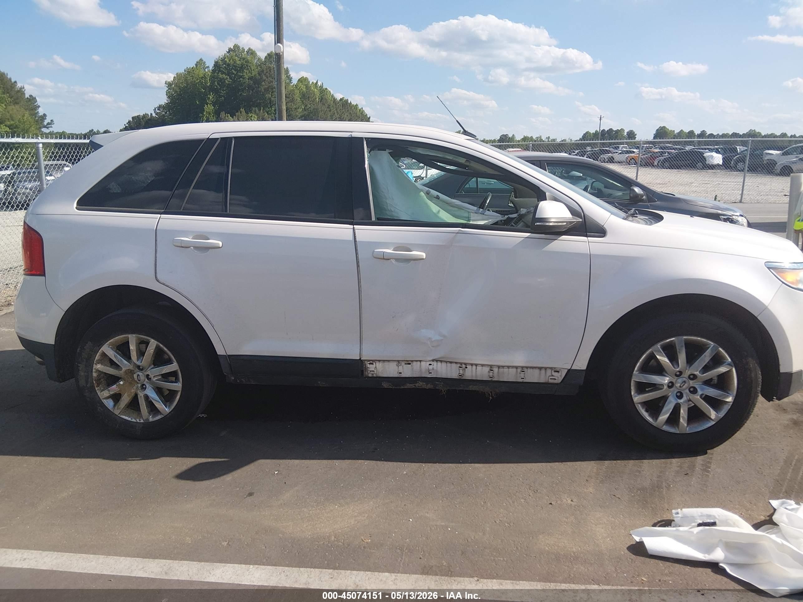 2014 Ford Edge Sel White vin: 2FMDK3JC8EBB45990