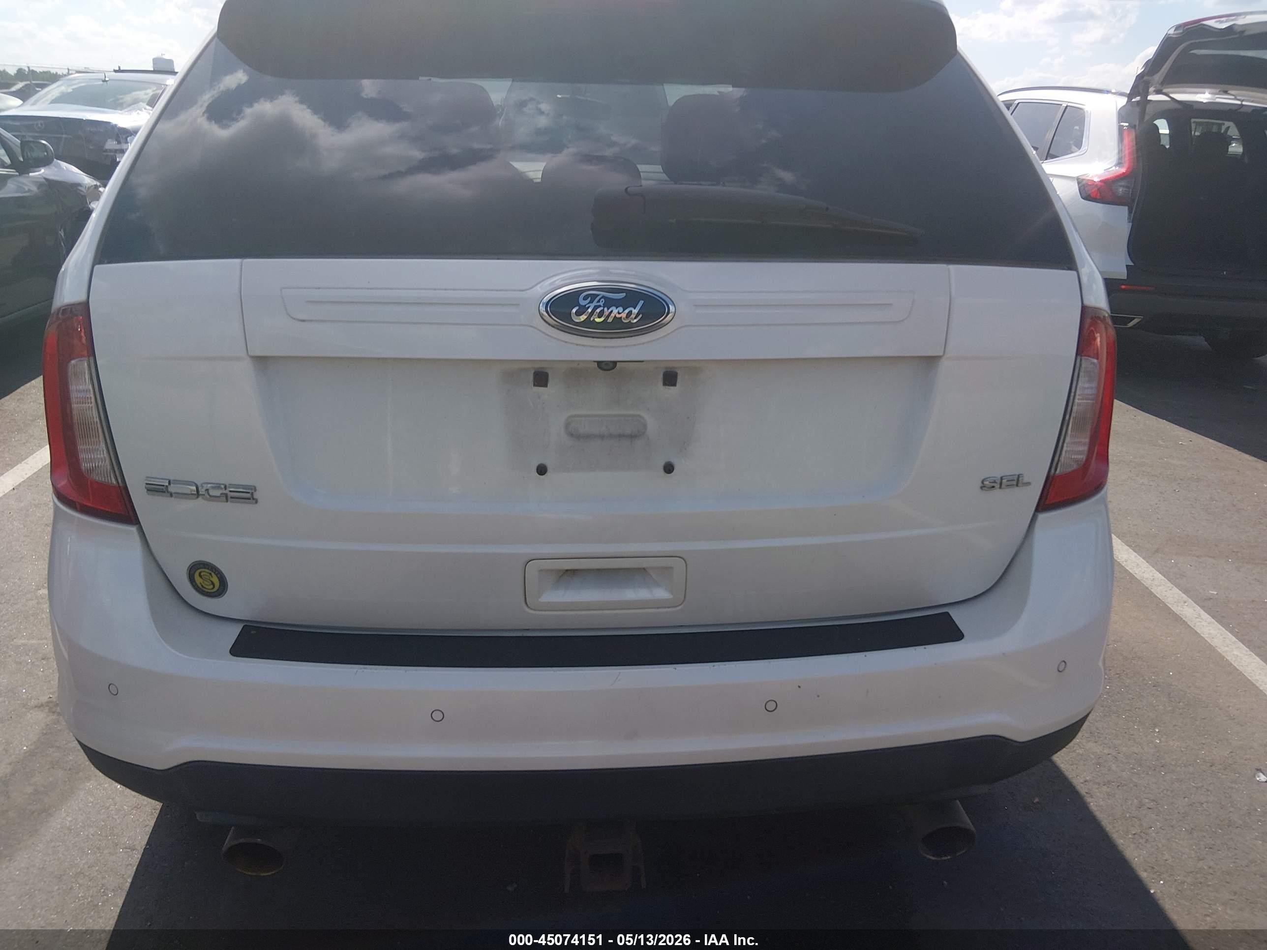 2014 Ford Edge Sel White vin: 2FMDK3JC8EBB45990