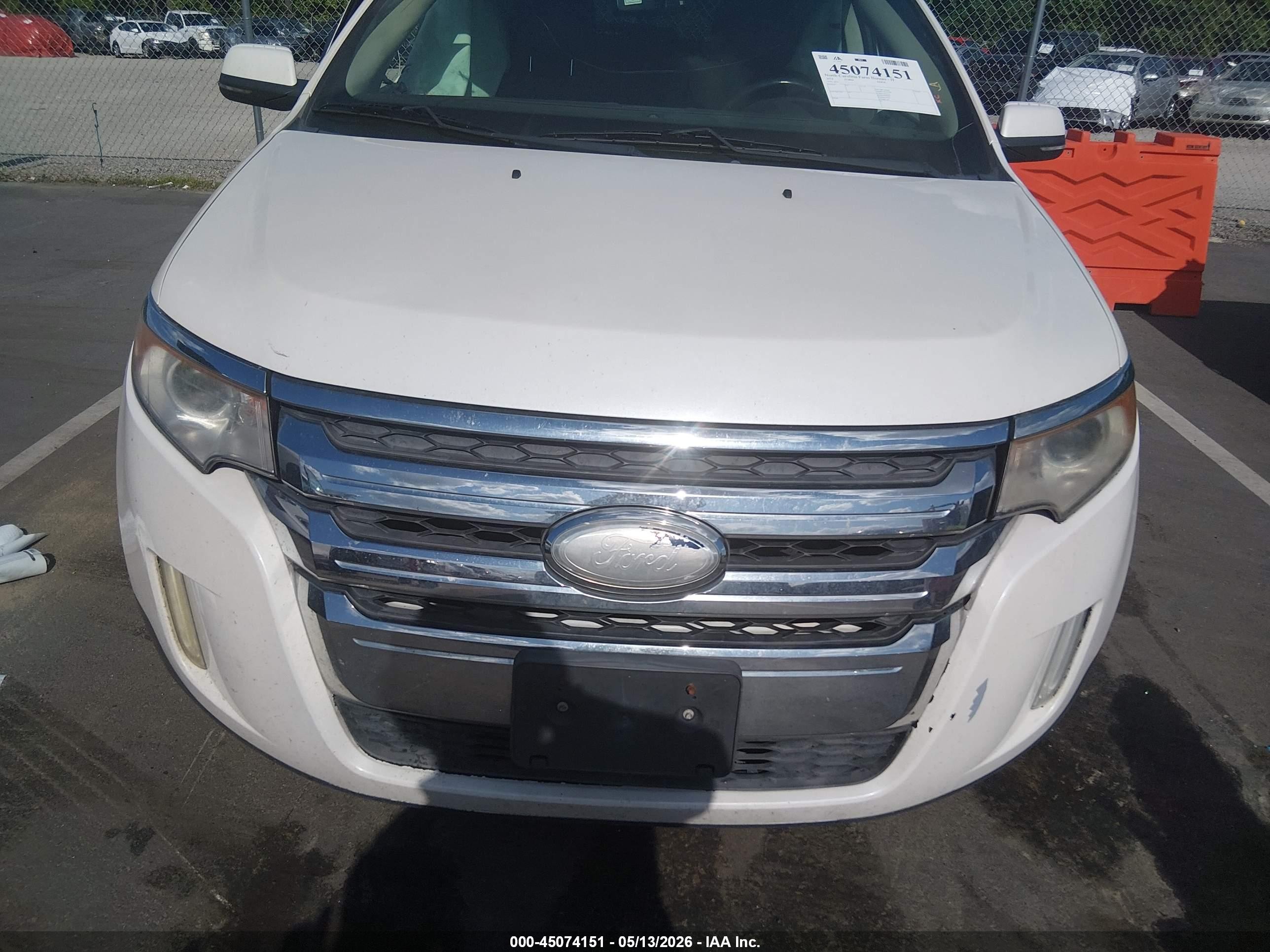 2014 Ford Edge Sel White vin: 2FMDK3JC8EBB45990