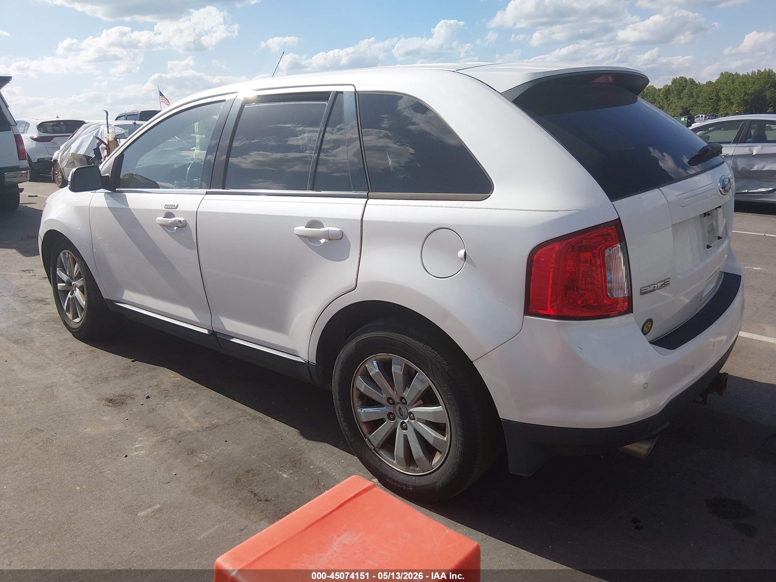 2014 Ford Edge Sel White vin: 2FMDK3JC8EBB45990