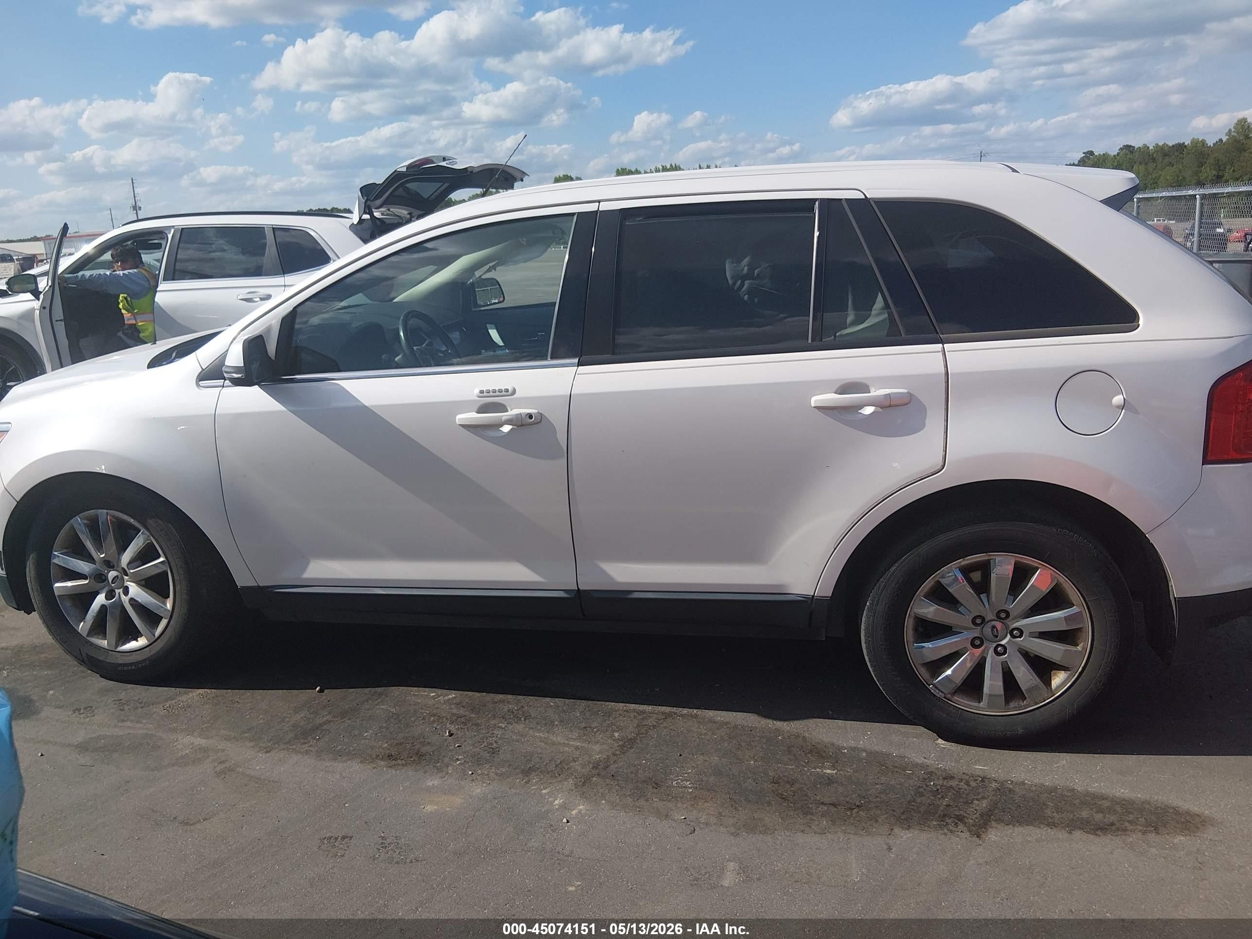 2014 Ford Edge Sel White vin: 2FMDK3JC8EBB45990