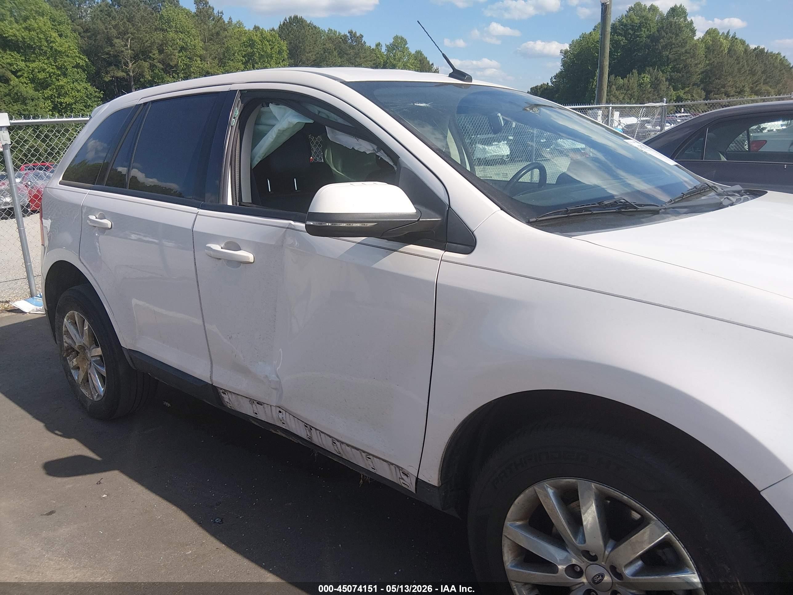 2014 Ford Edge Sel White vin: 2FMDK3JC8EBB45990