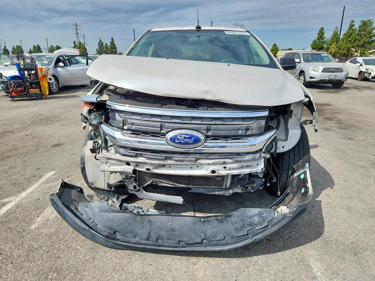 2014 Ford Edge Sel White vin: 2FMDK3JC8EBB67178