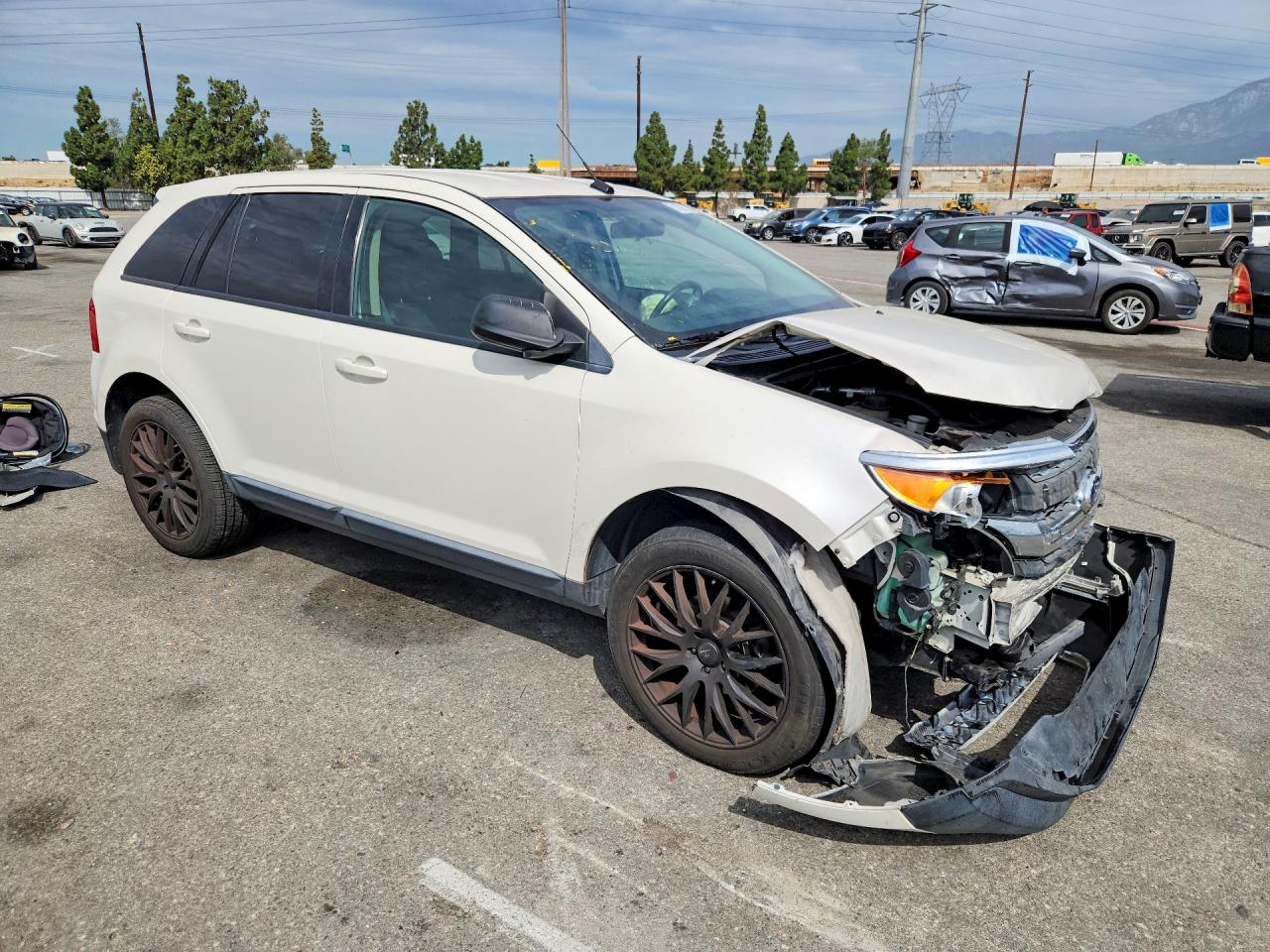 2014 Ford Edge Sel White vin: 2FMDK3JC8EBB67178
