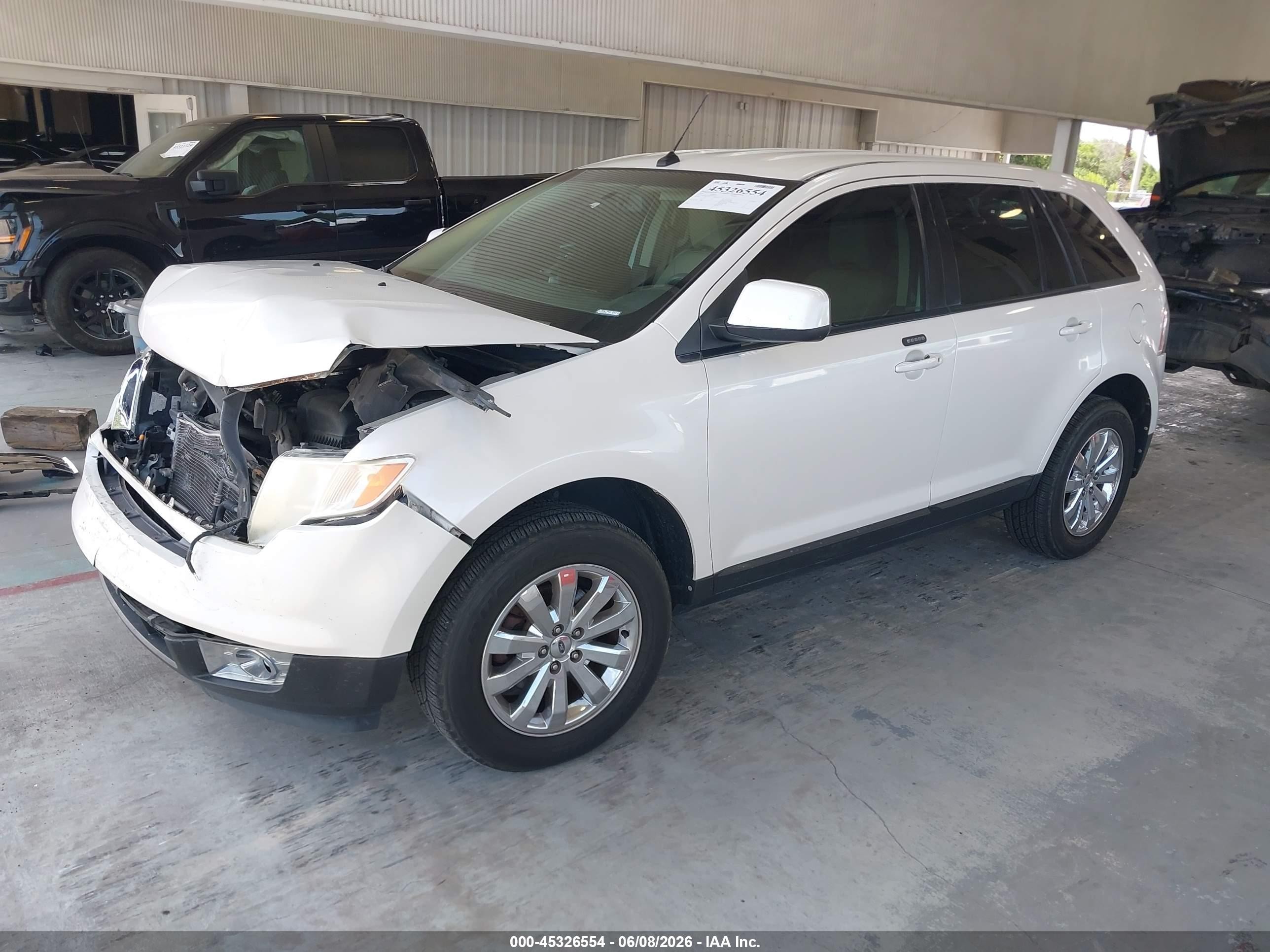 2010 Ford Edge Sel White vin: 2FMDK3JC9ABA68539