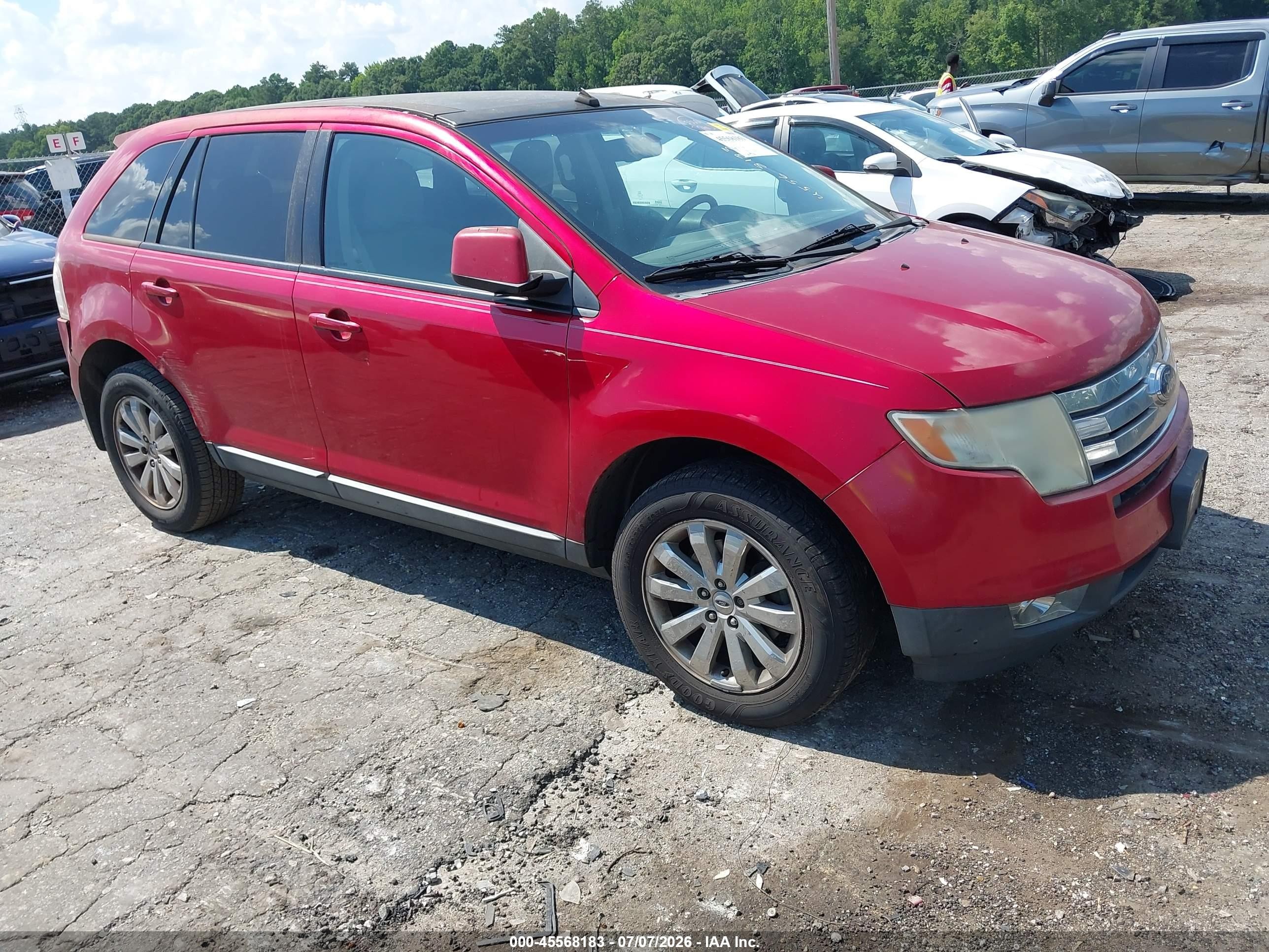 2010 Ford Edge Sel Red vin: 2FMDK3JC9ABB33633