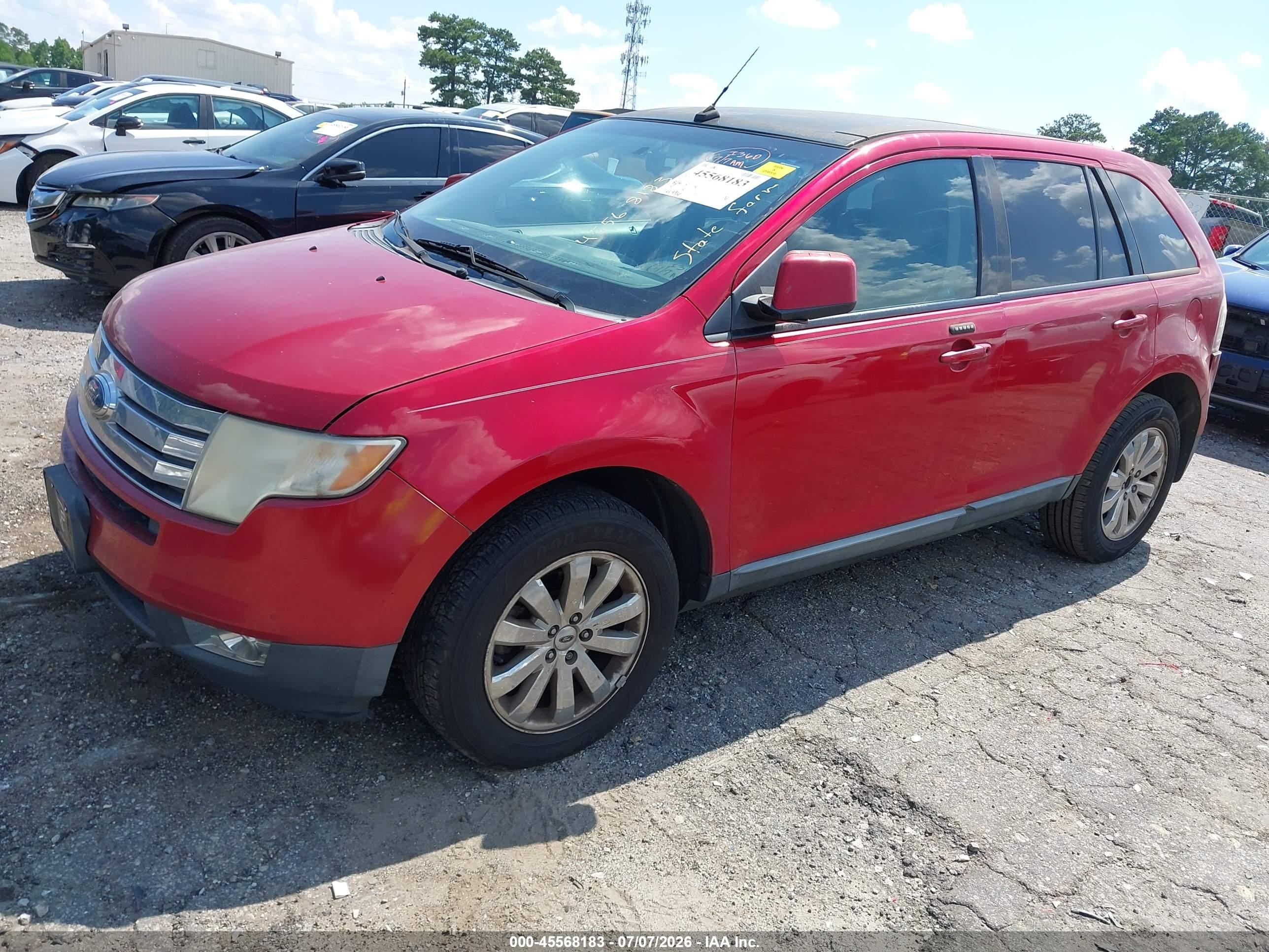 2010 Ford Edge Sel Red vin: 2FMDK3JC9ABB33633