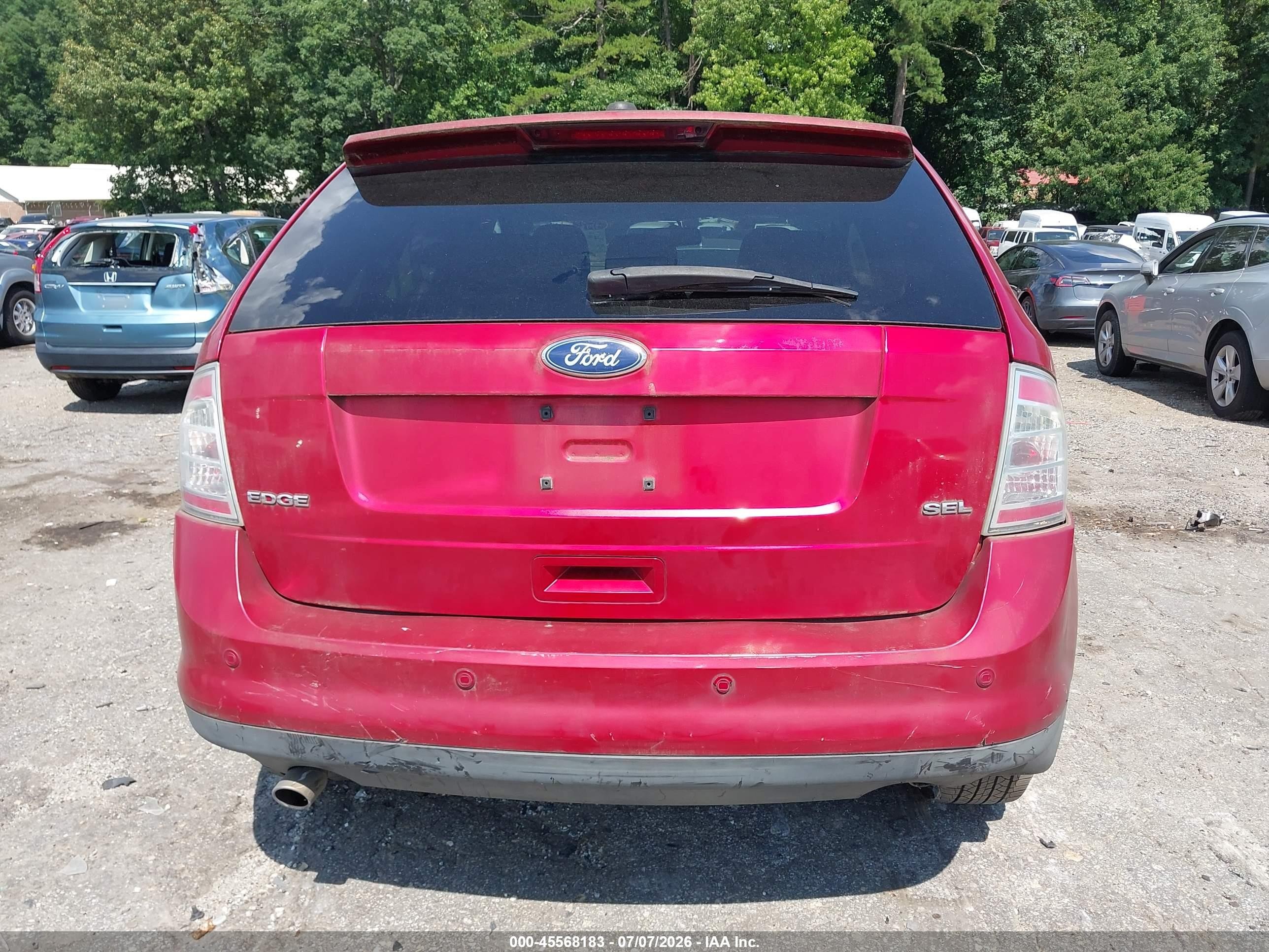 2010 Ford Edge Sel Red vin: 2FMDK3JC9ABB33633