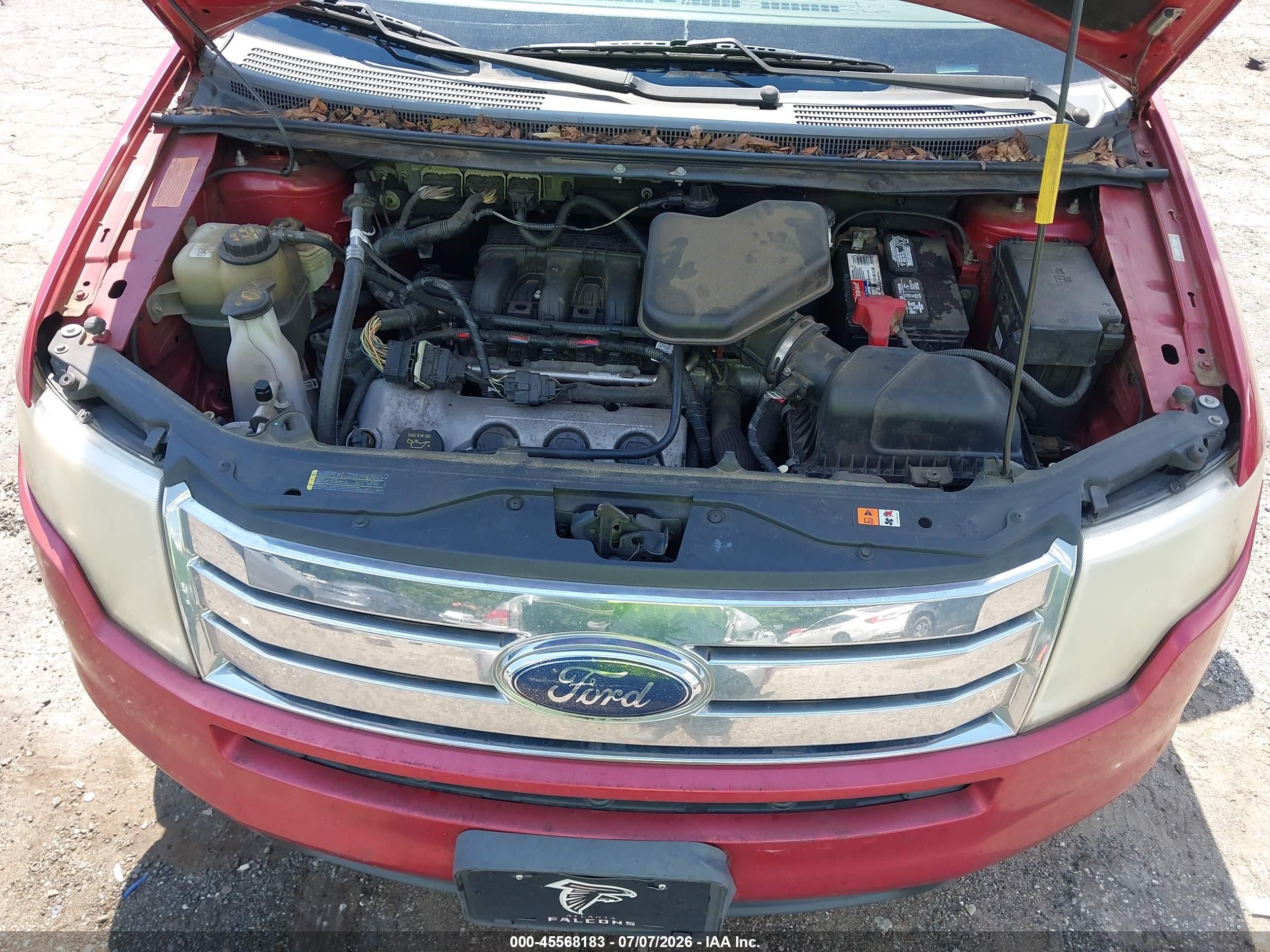 2010 Ford Edge Sel Red vin: 2FMDK3JC9ABB33633
