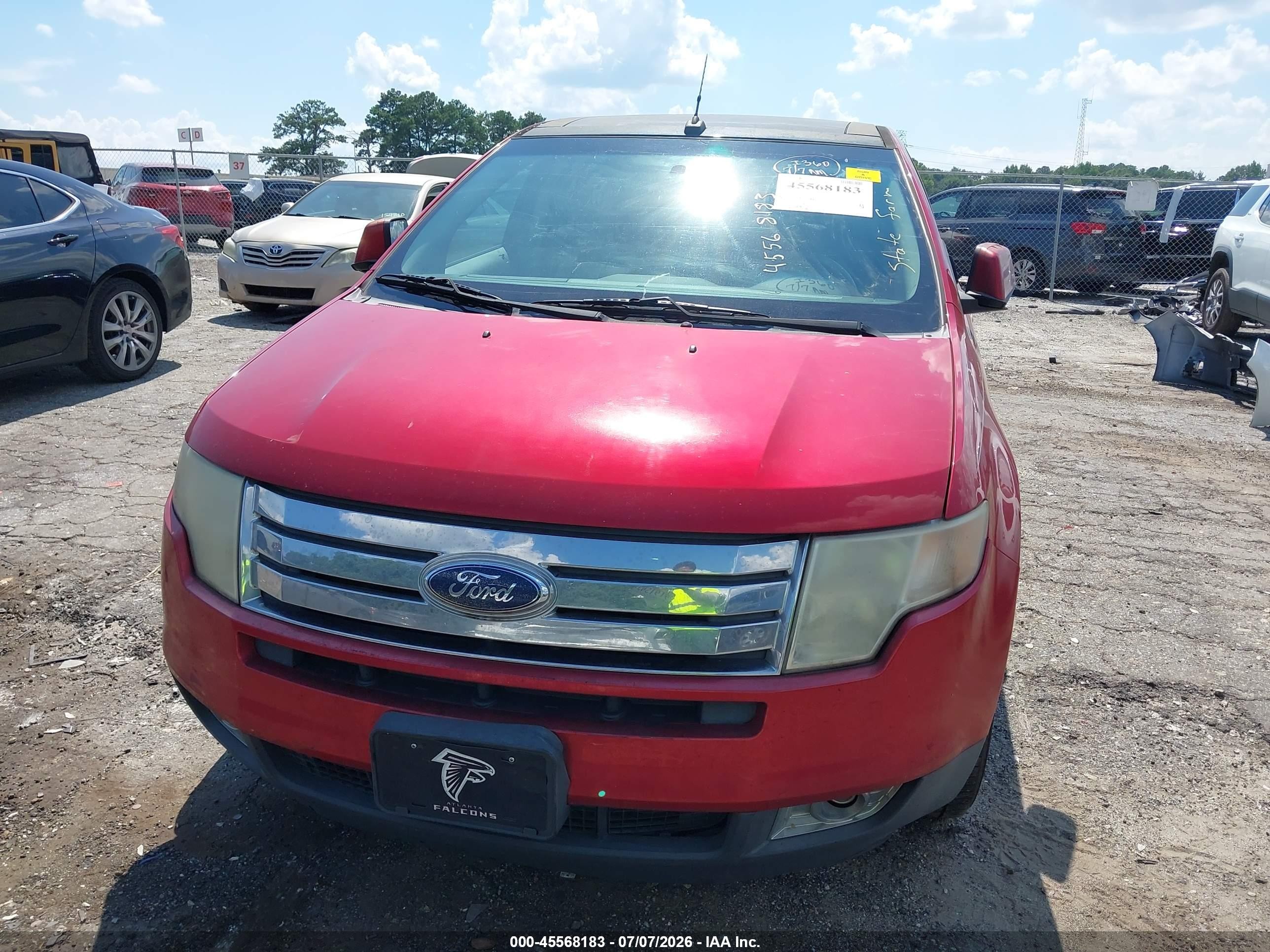 2010 Ford Edge Sel Red vin: 2FMDK3JC9ABB33633