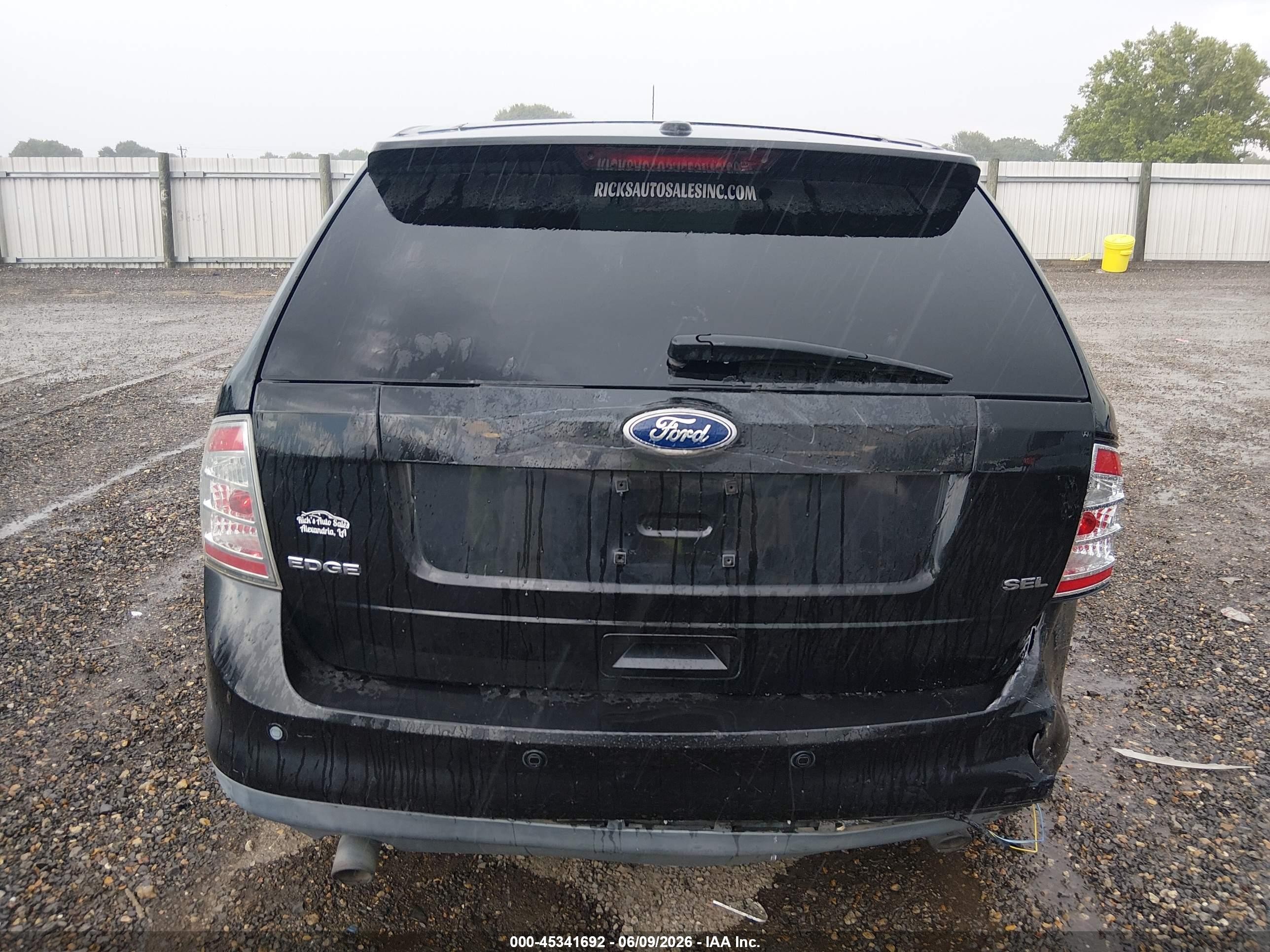 2010 Ford Edge Sel Black vin: 2FMDK3JC9ABB74294