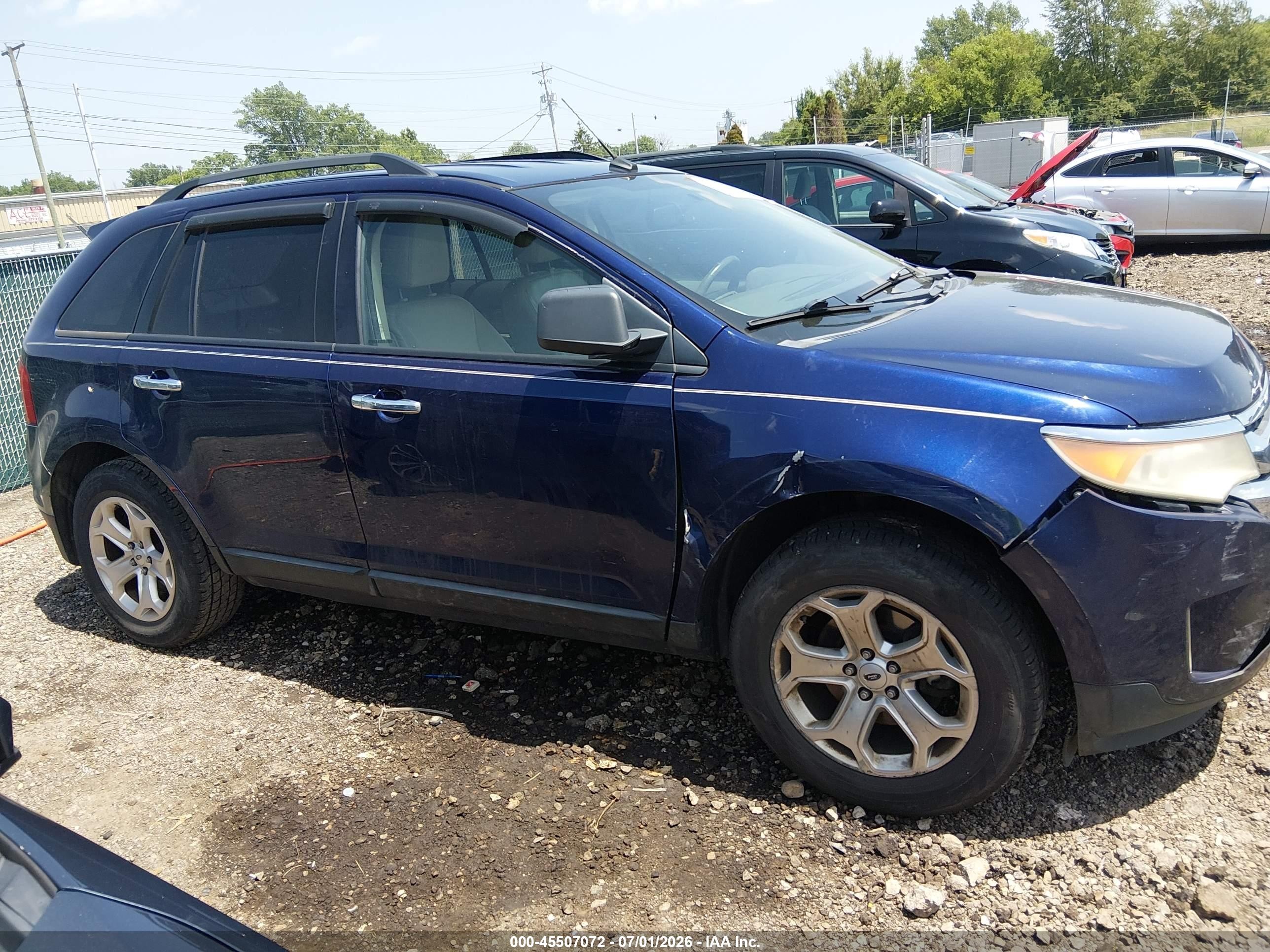 2011 Ford Edge Sel Blue vin: 2FMDK3JC9BBA80627