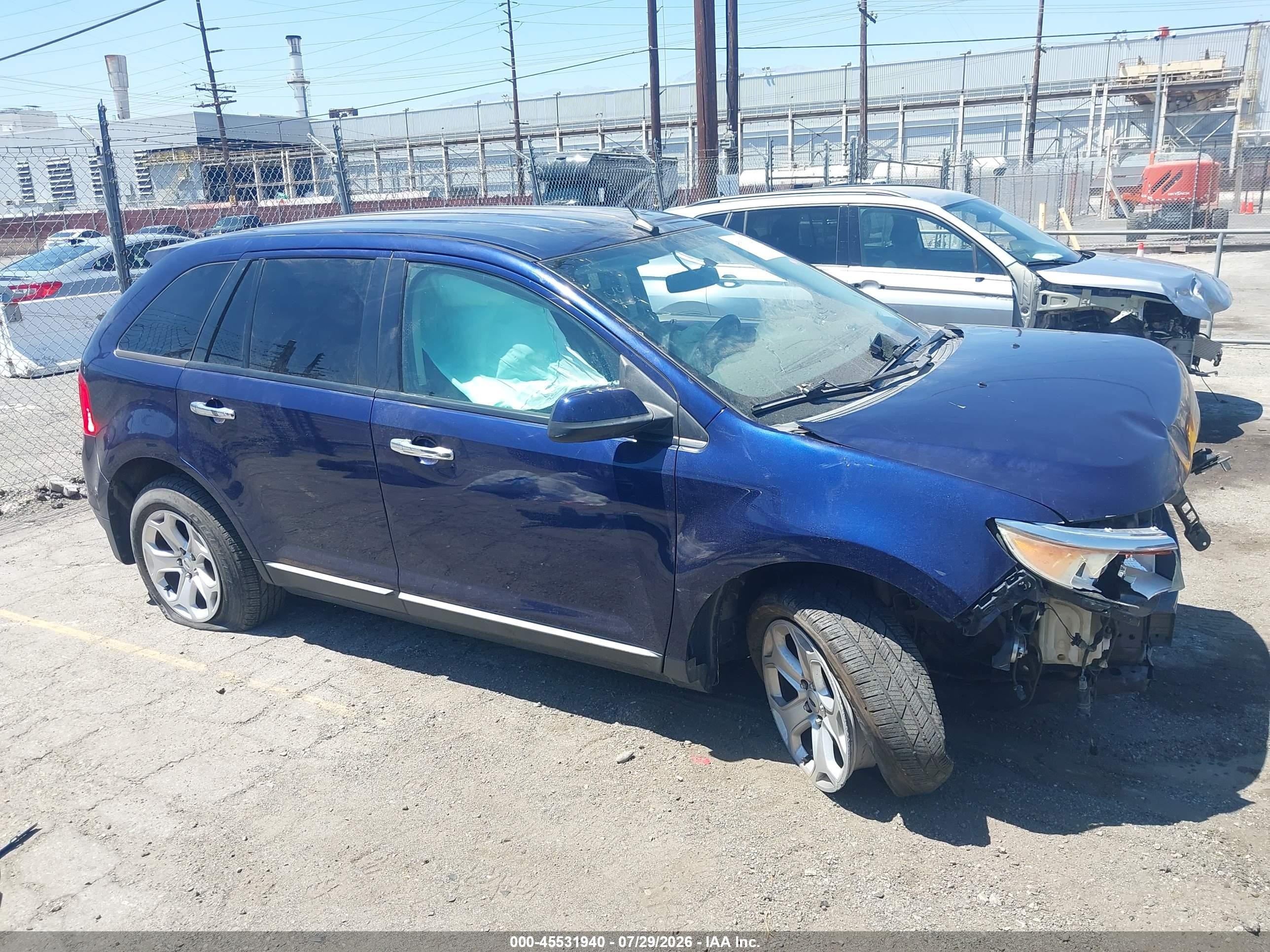 2011 Ford Edge Sel Синий vin: 2FMDK3JC9BBB11391
