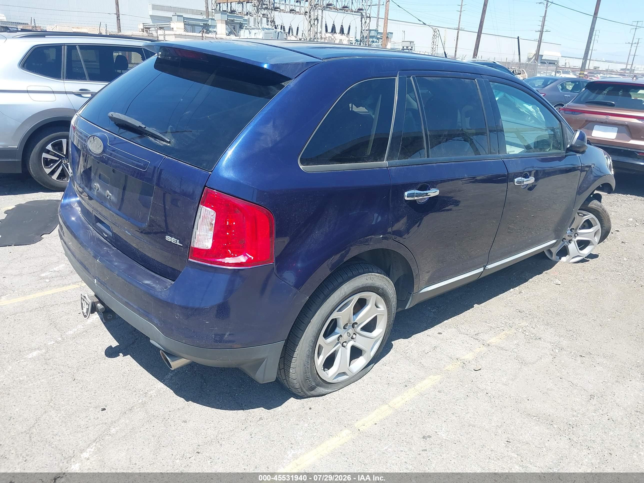 2011 Ford Edge Sel Синий vin: 2FMDK3JC9BBB11391