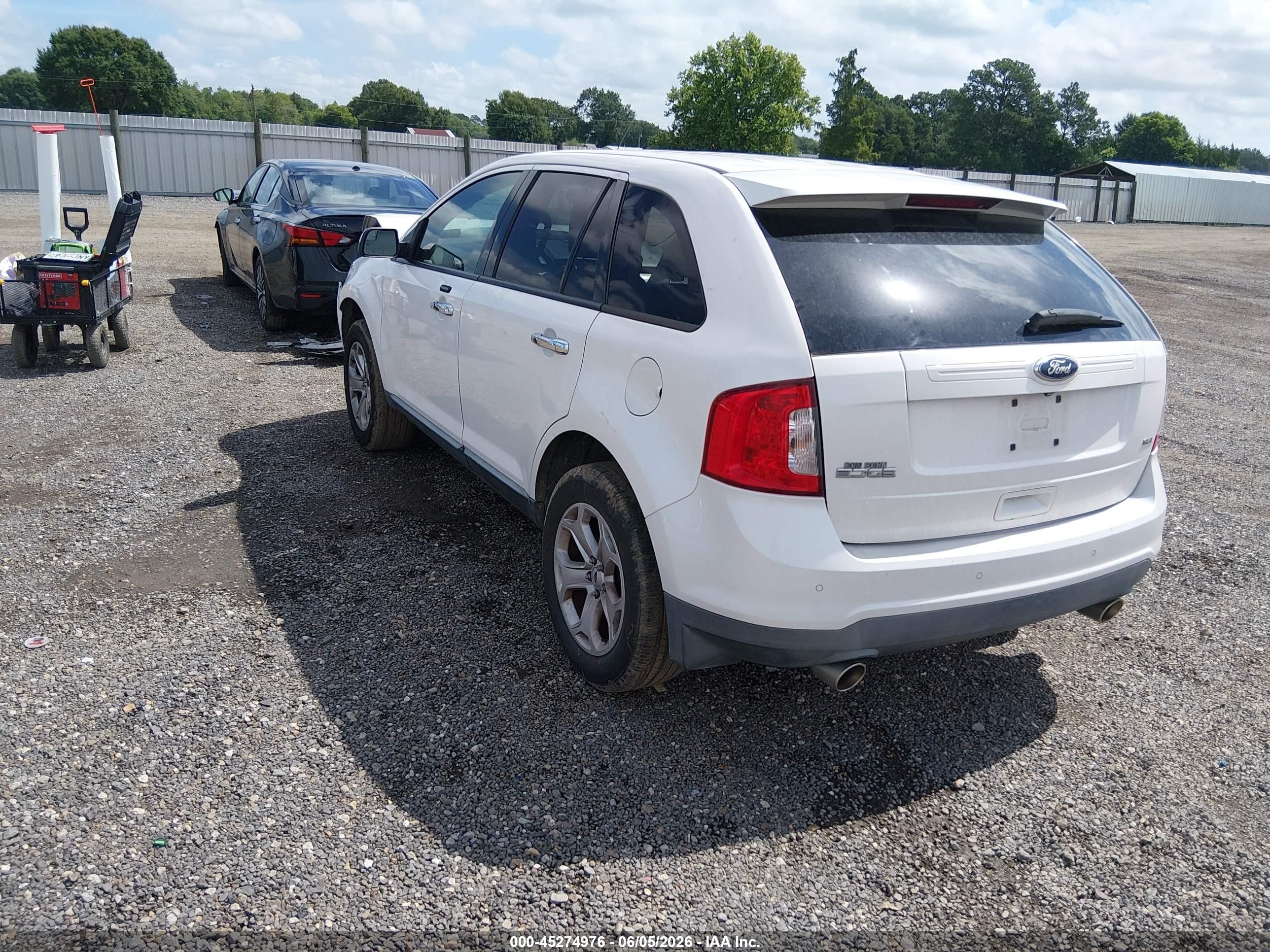 2011 Ford Edge Sel White vin: 2FMDK3JC9BBB37232