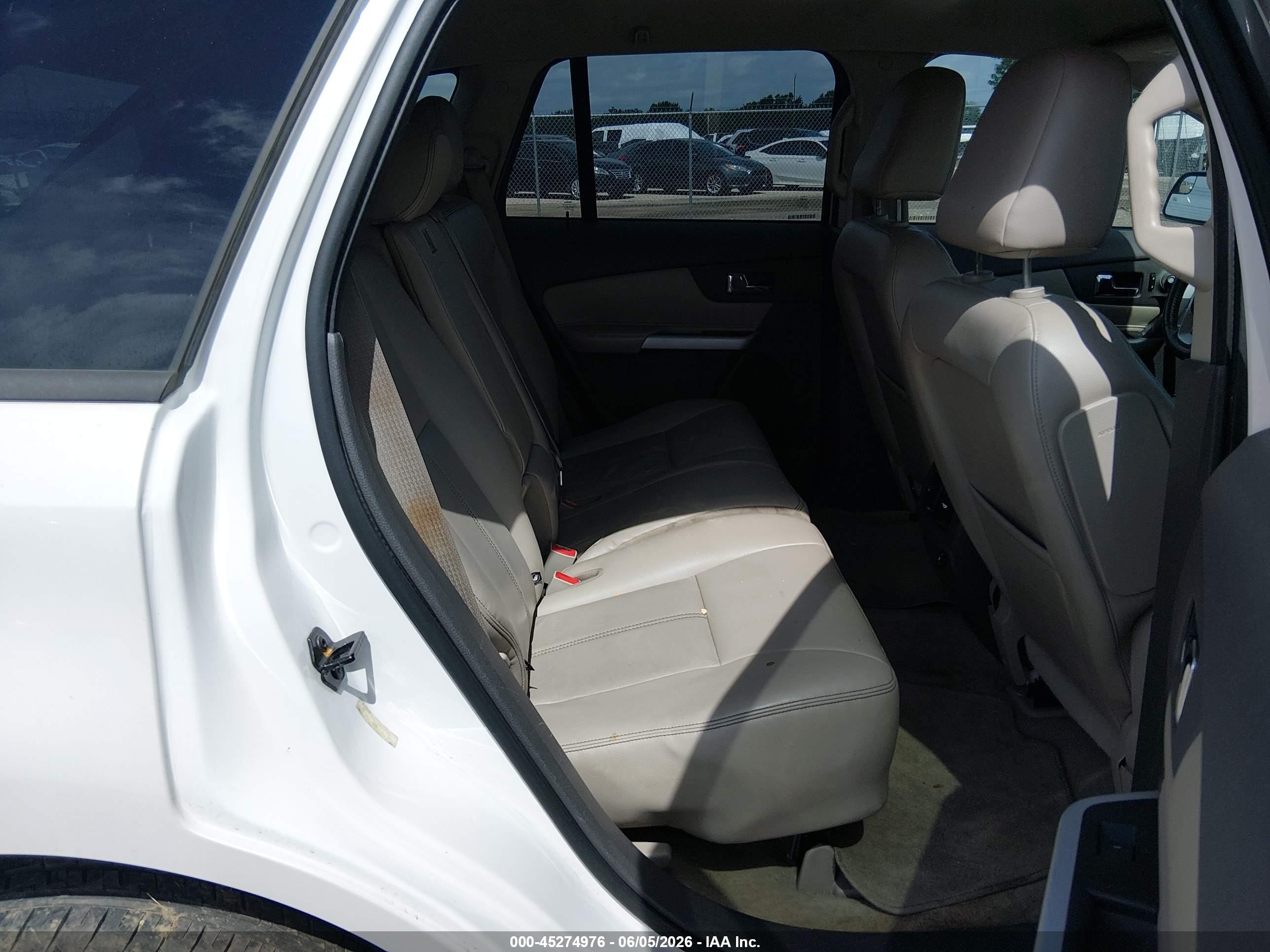 2011 Ford Edge Sel White vin: 2FMDK3JC9BBB37232