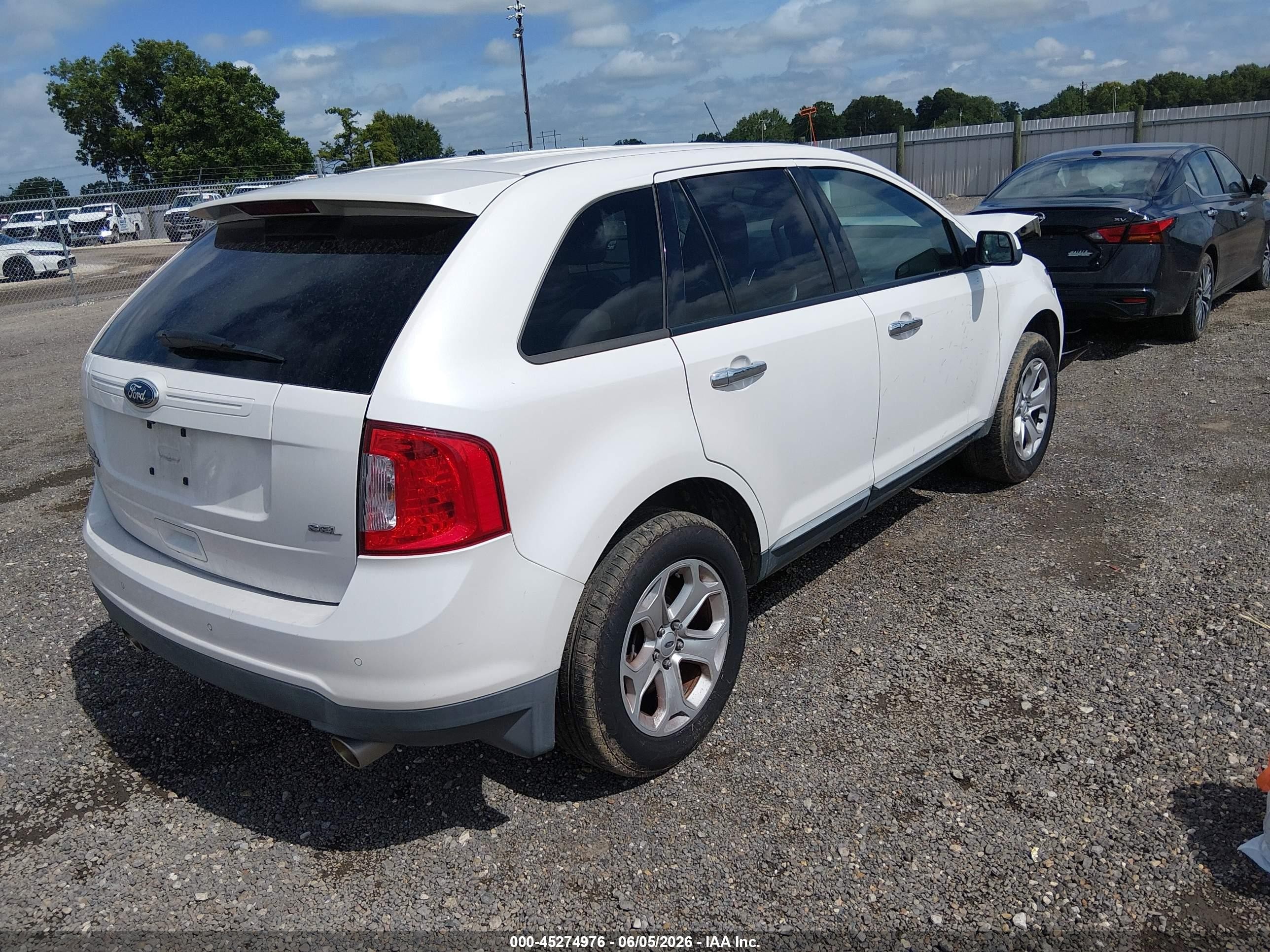 2011 Ford Edge Sel White vin: 2FMDK3JC9BBB37232