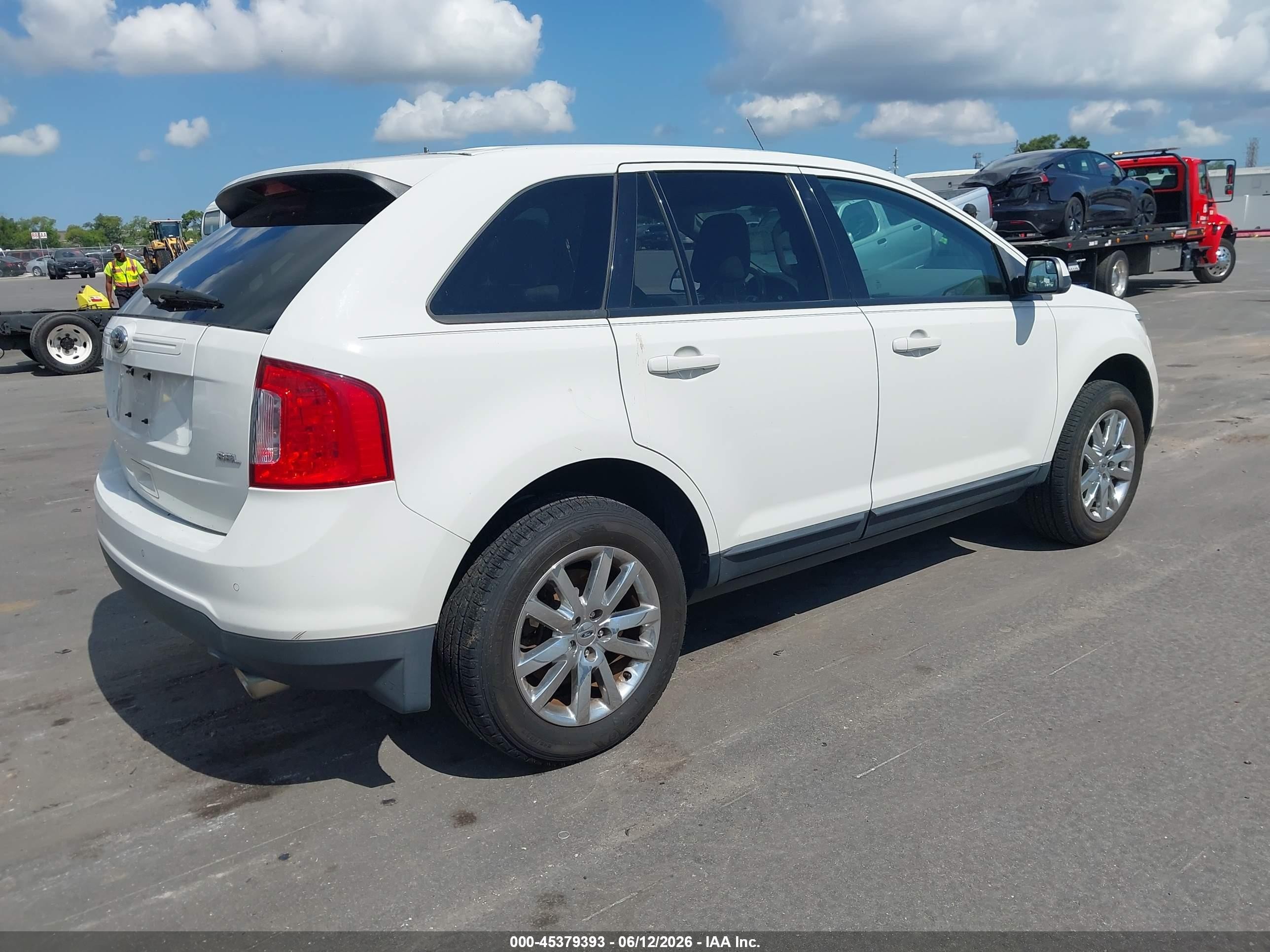 2012 Ford Edge Sel White vin: 2FMDK3JC9CBA02964