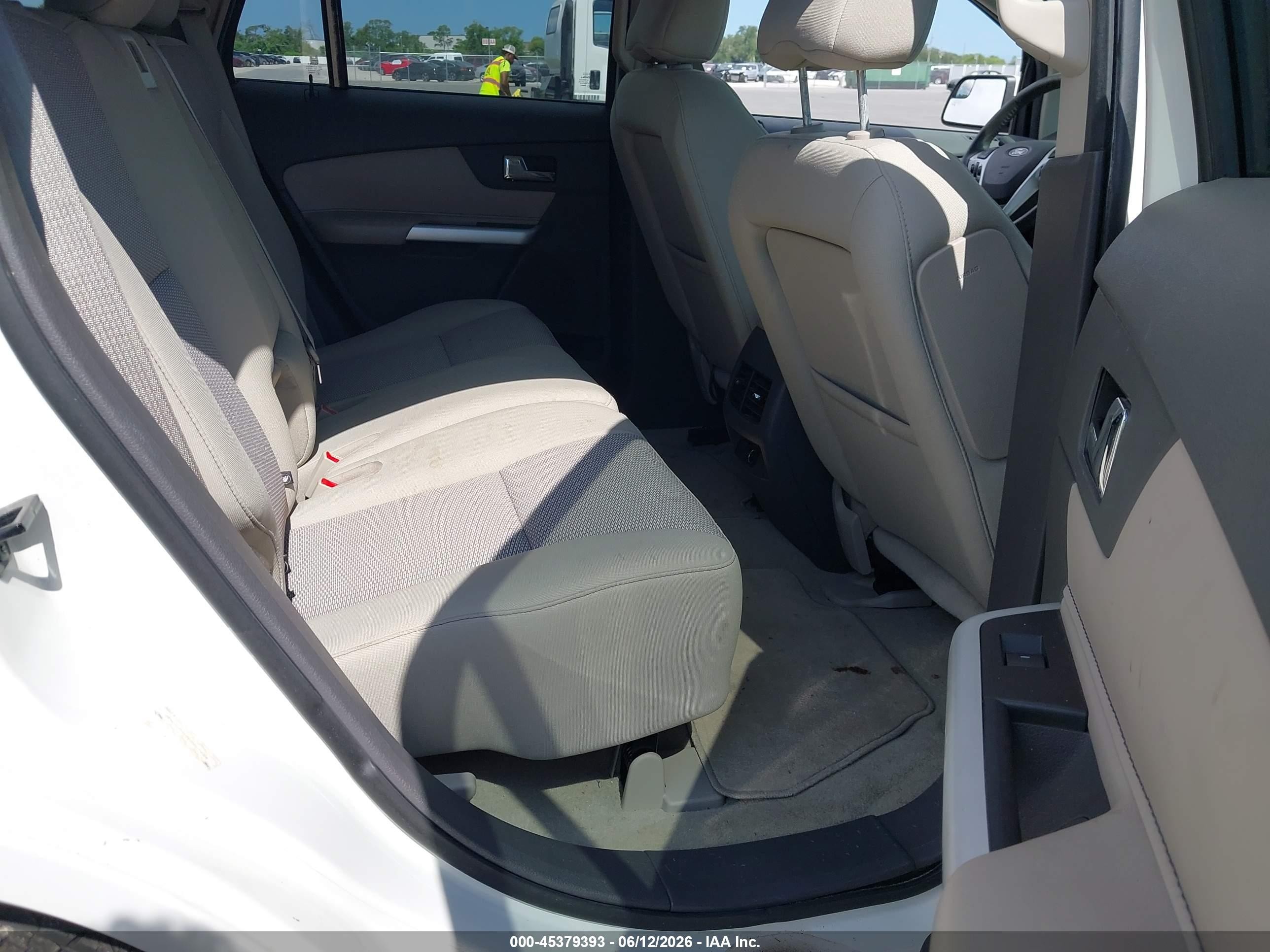 2012 Ford Edge Sel White vin: 2FMDK3JC9CBA02964