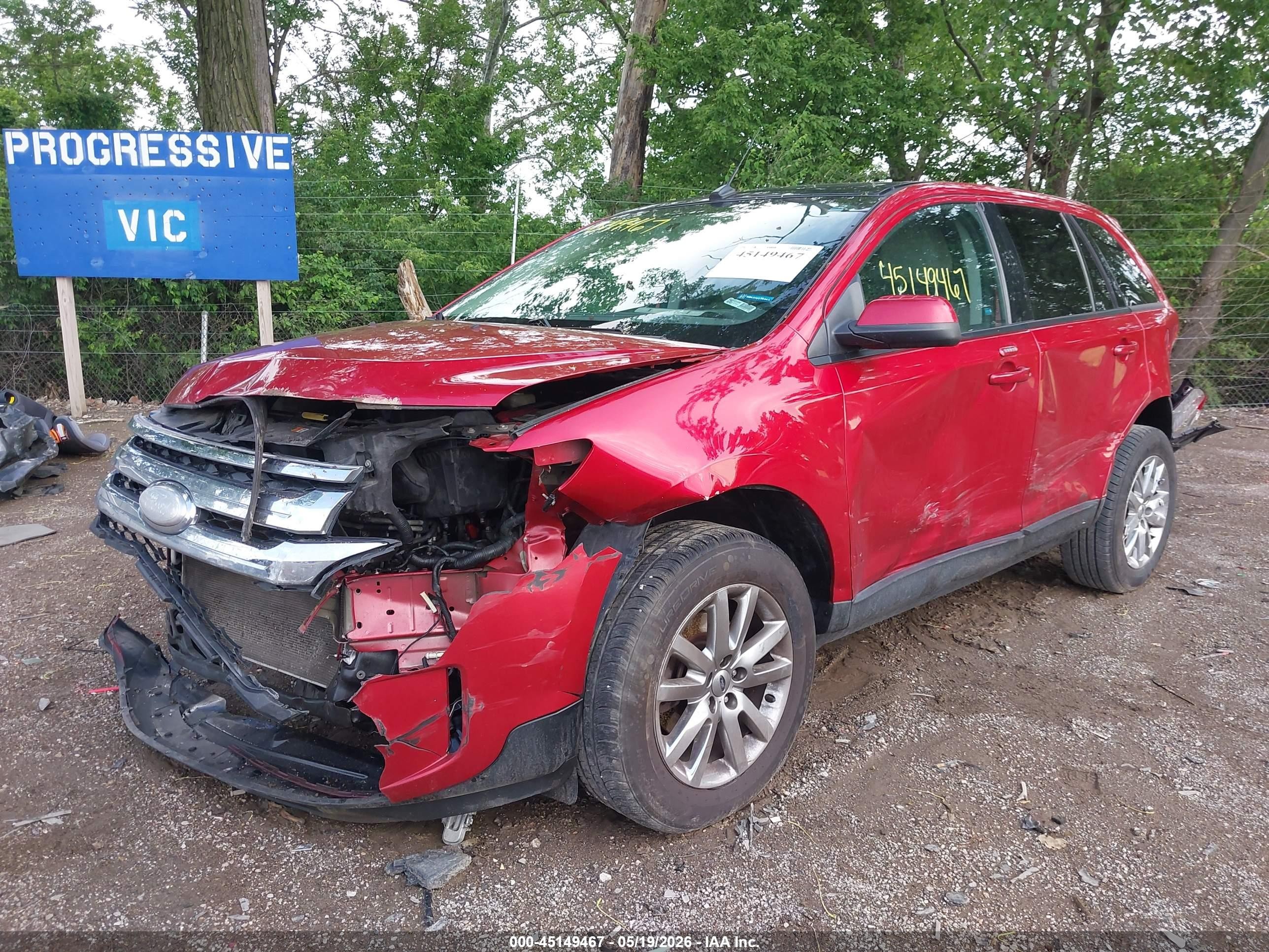2012 Ford Edge Sel Red vin: 2FMDK3JC9CBA68477