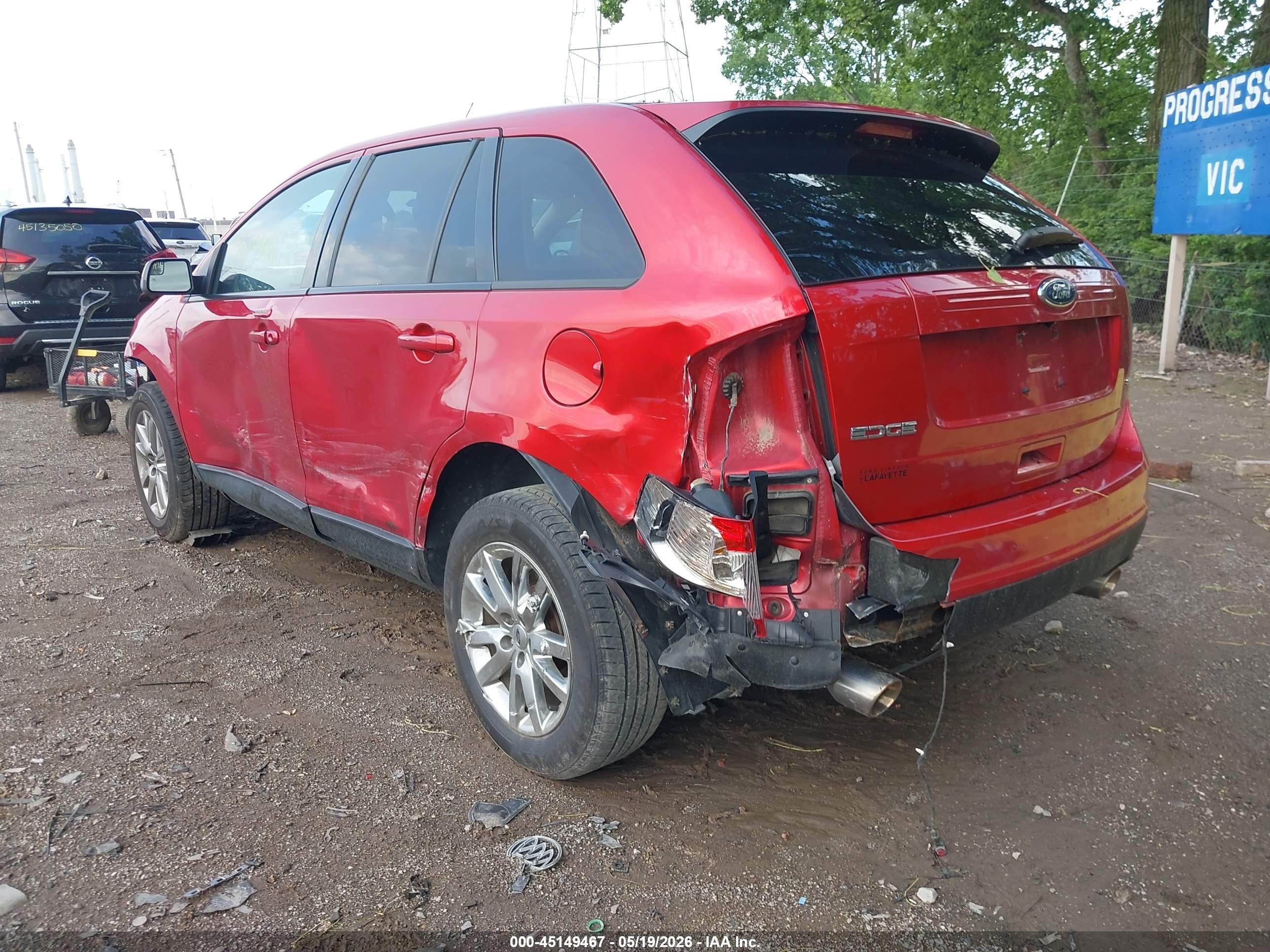 2012 Ford Edge Sel Red vin: 2FMDK3JC9CBA68477