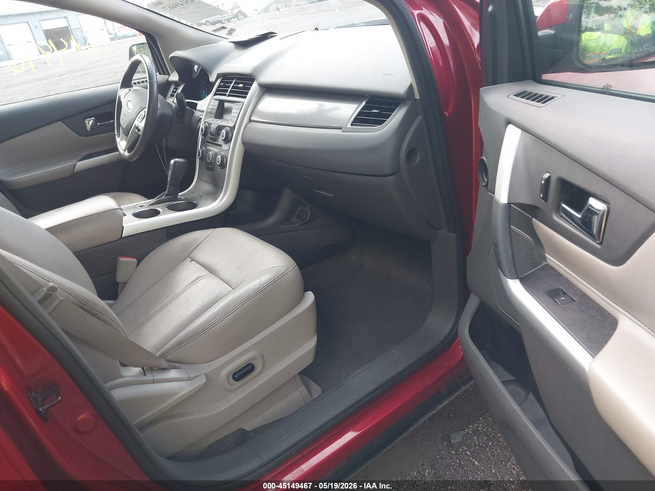 2012 Ford Edge Sel Red vin: 2FMDK3JC9CBA68477