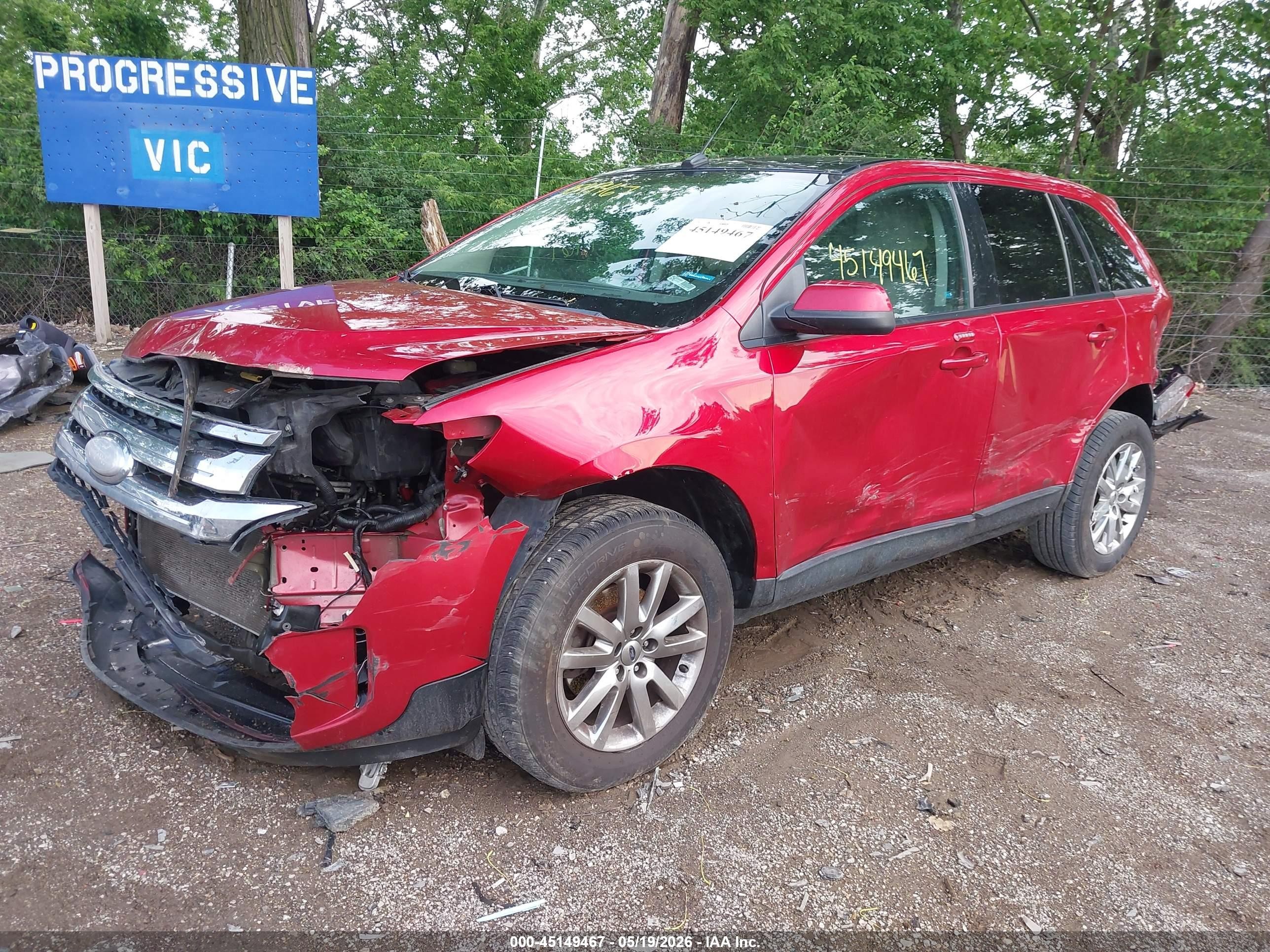 2012 Ford Edge Sel Red vin: 2FMDK3JC9CBA68477