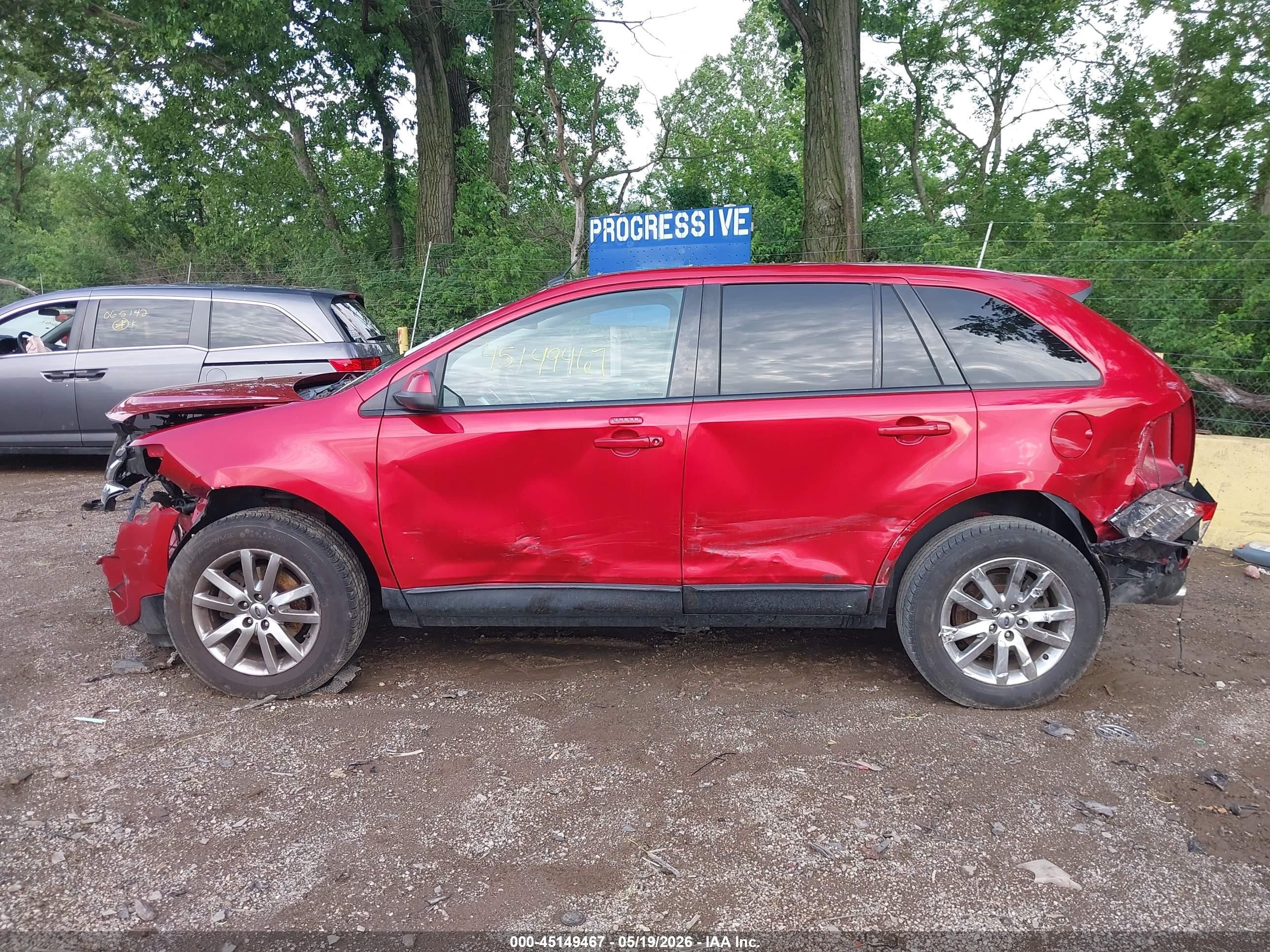 2012 Ford Edge Sel Red vin: 2FMDK3JC9CBA68477