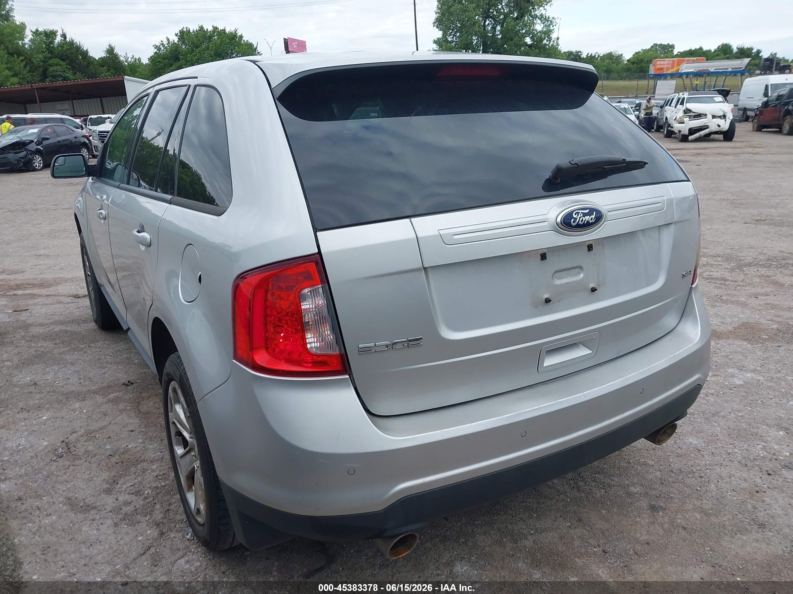 2013 Ford Edge Sel Silver vin: 2FMDK3JC9DBB38562