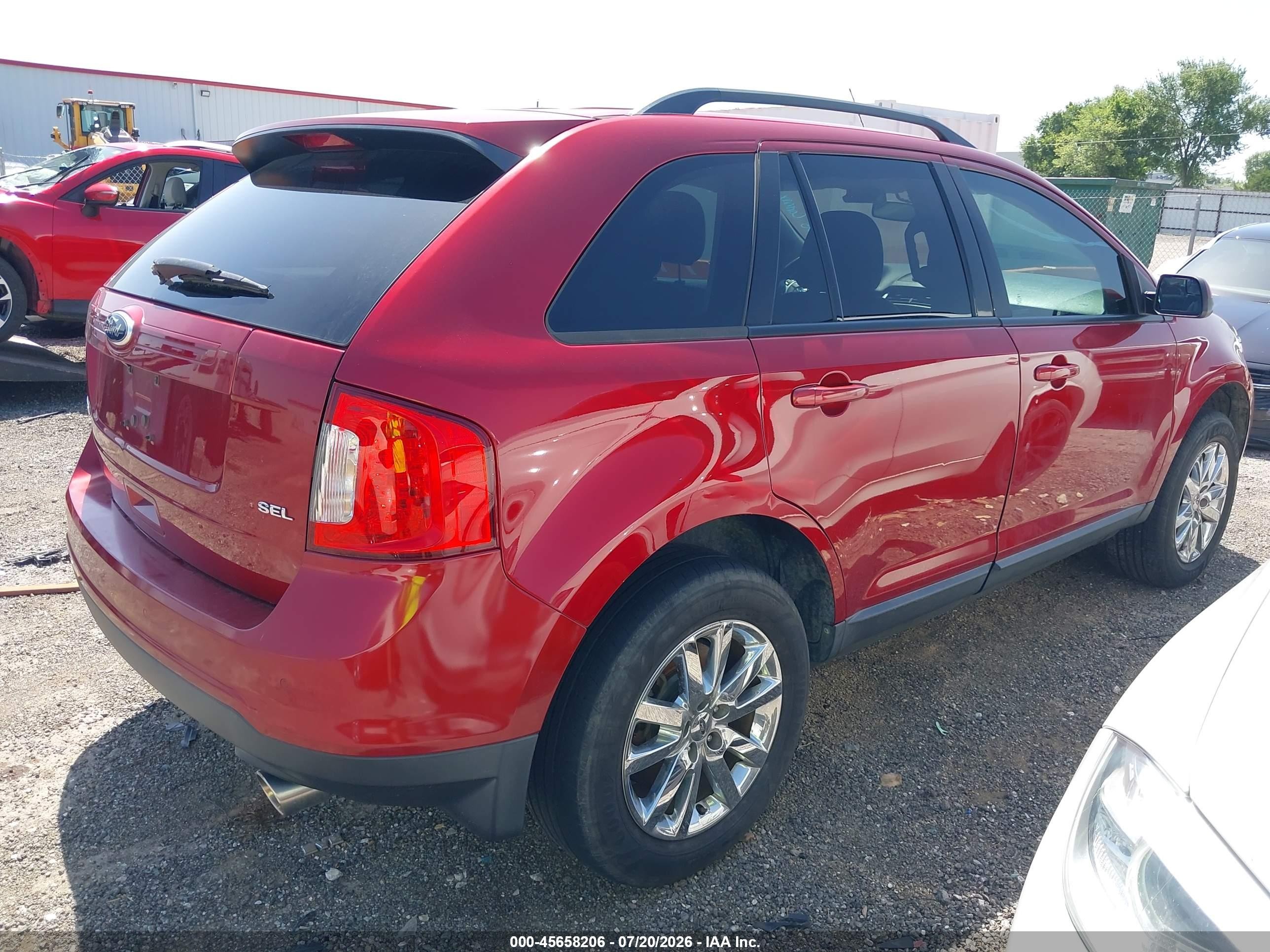 2013 Ford Edge Sel Red vin: 2FMDK3JC9DBB43857