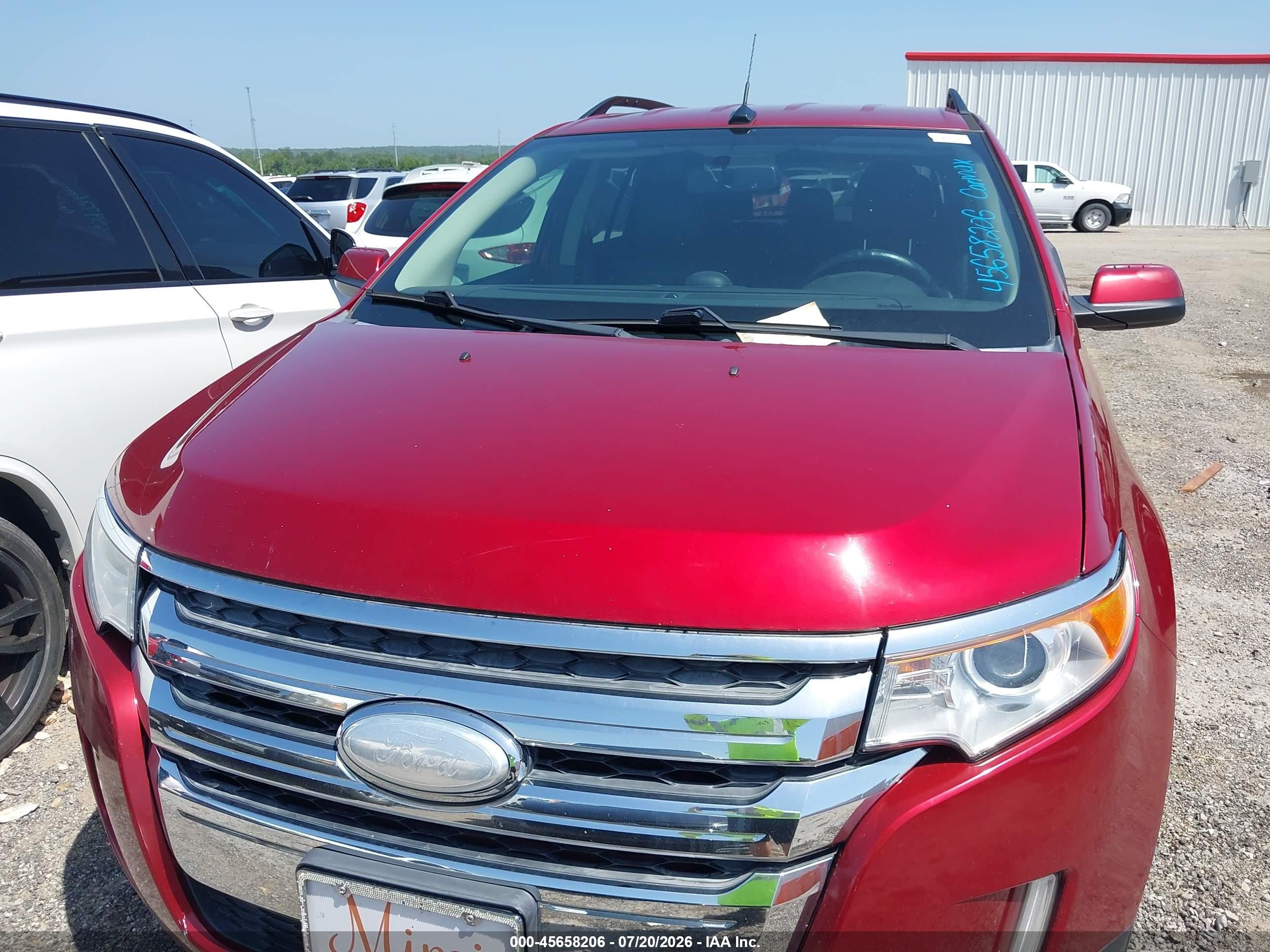 2013 Ford Edge Sel Red vin: 2FMDK3JC9DBB43857