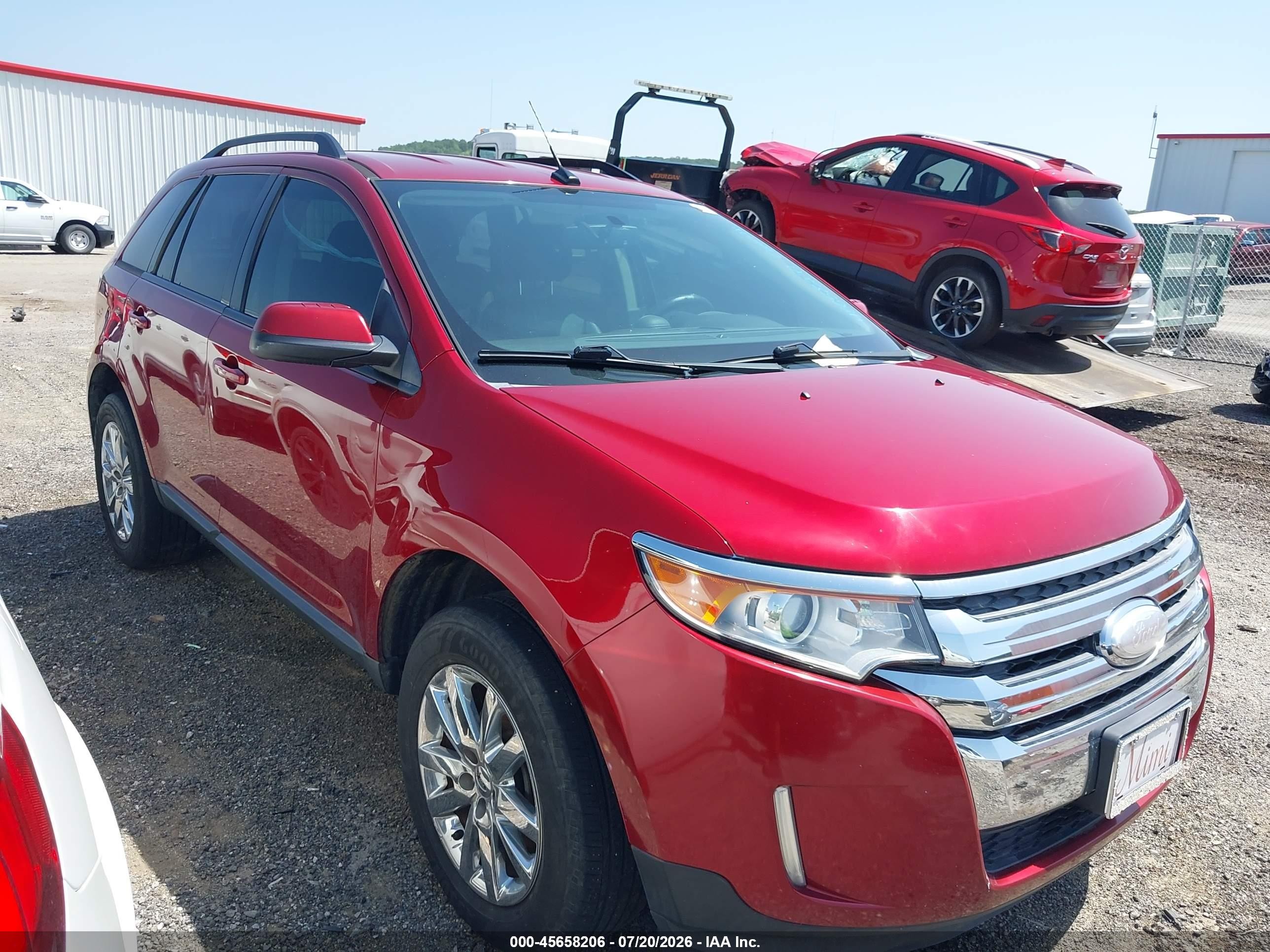 2013 Ford Edge Sel Red vin: 2FMDK3JC9DBB43857