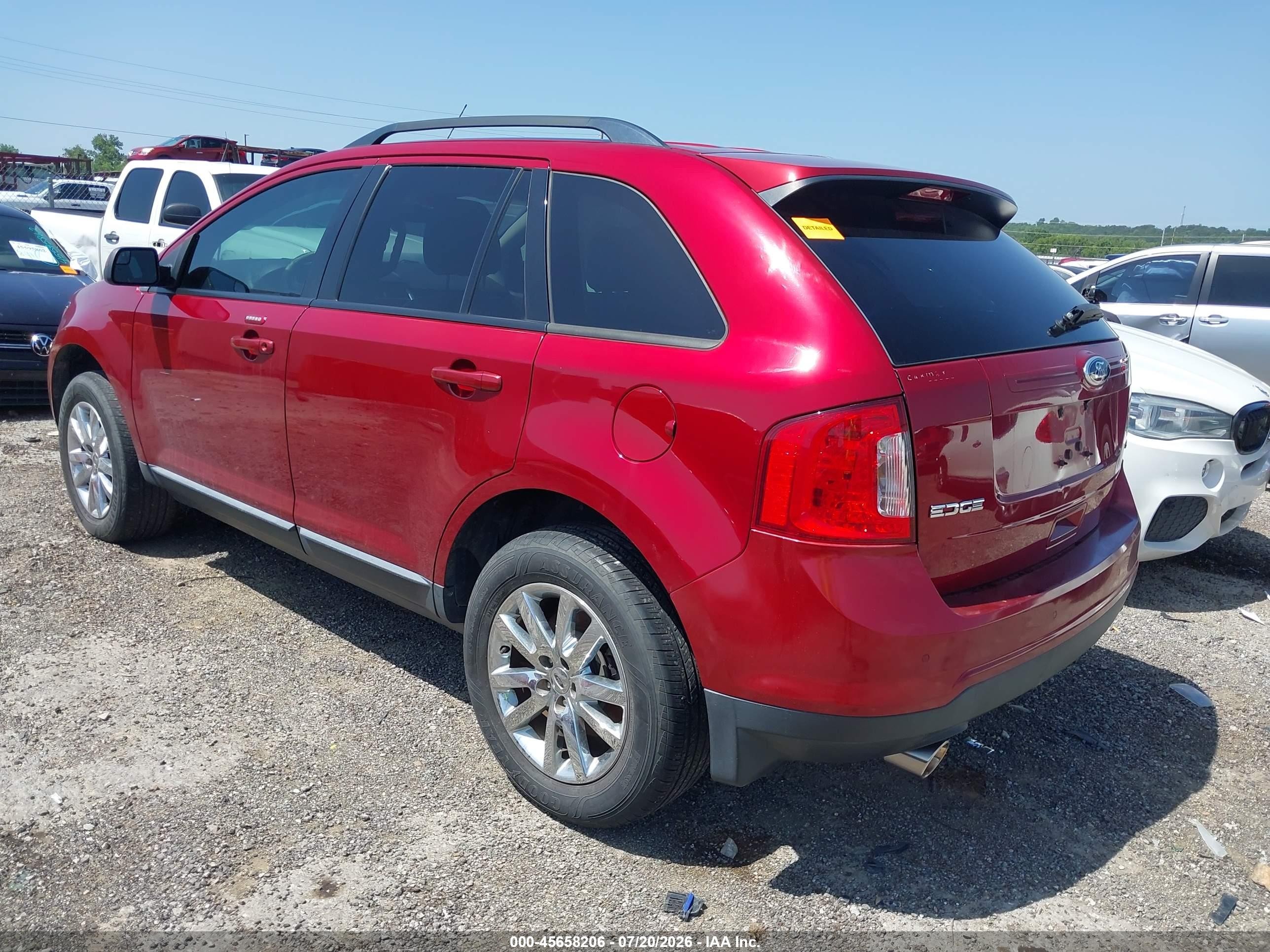 2013 Ford Edge Sel Red vin: 2FMDK3JC9DBB43857