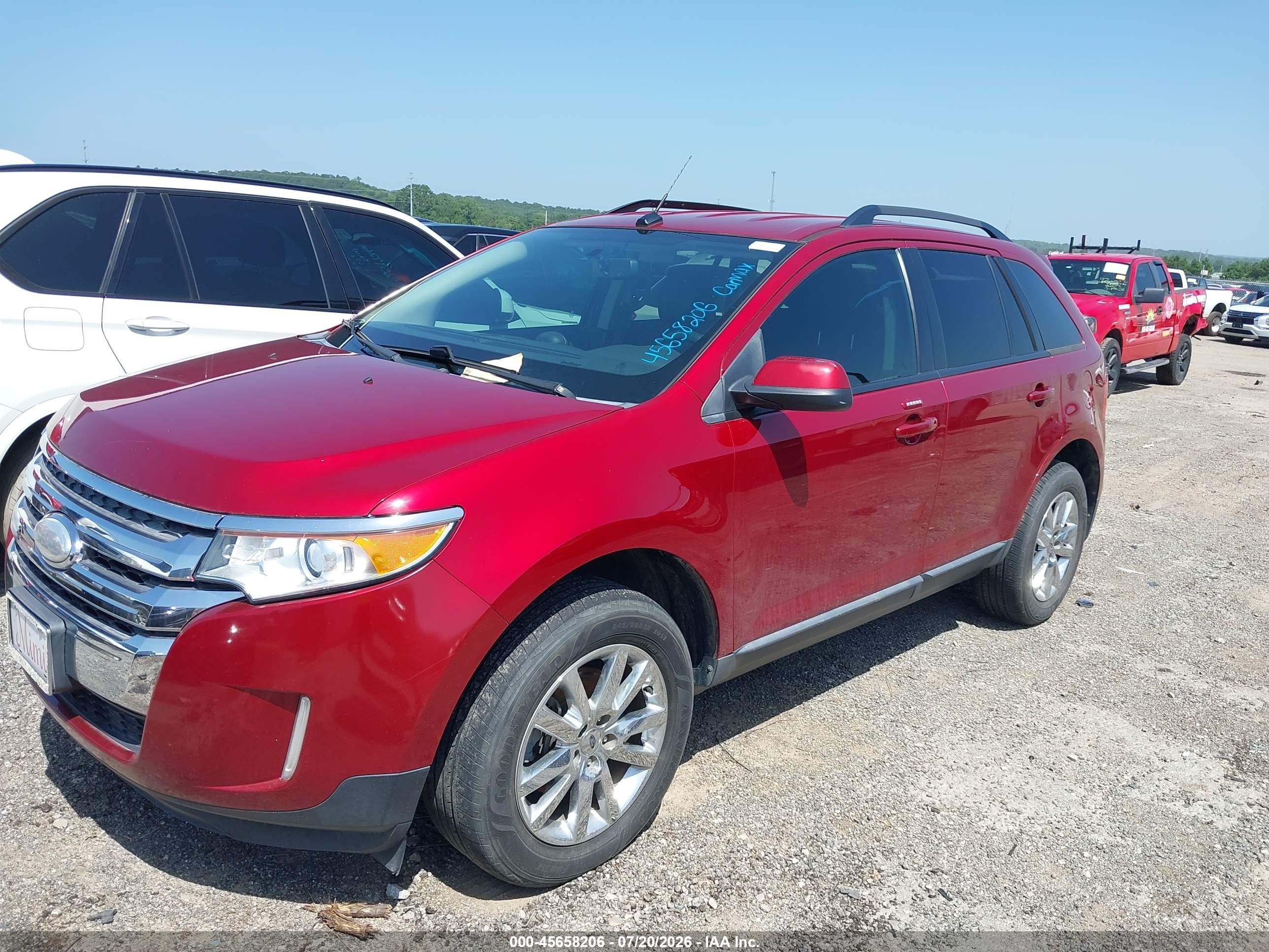 2013 Ford Edge Sel Red vin: 2FMDK3JC9DBB43857